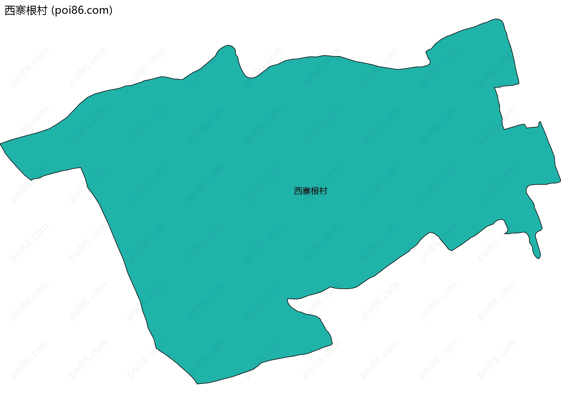 西寨根村边界地图