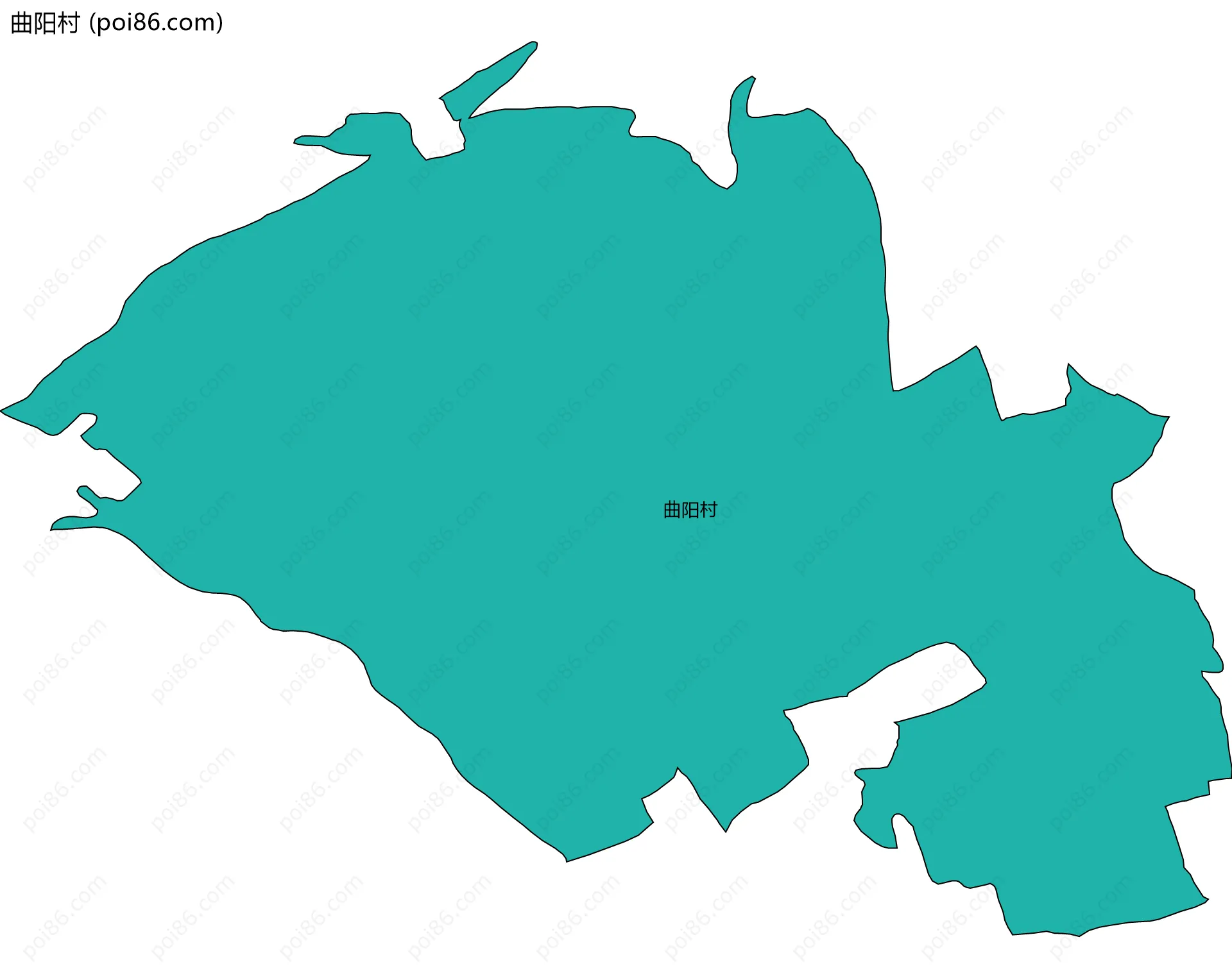 曲阳村边界地图