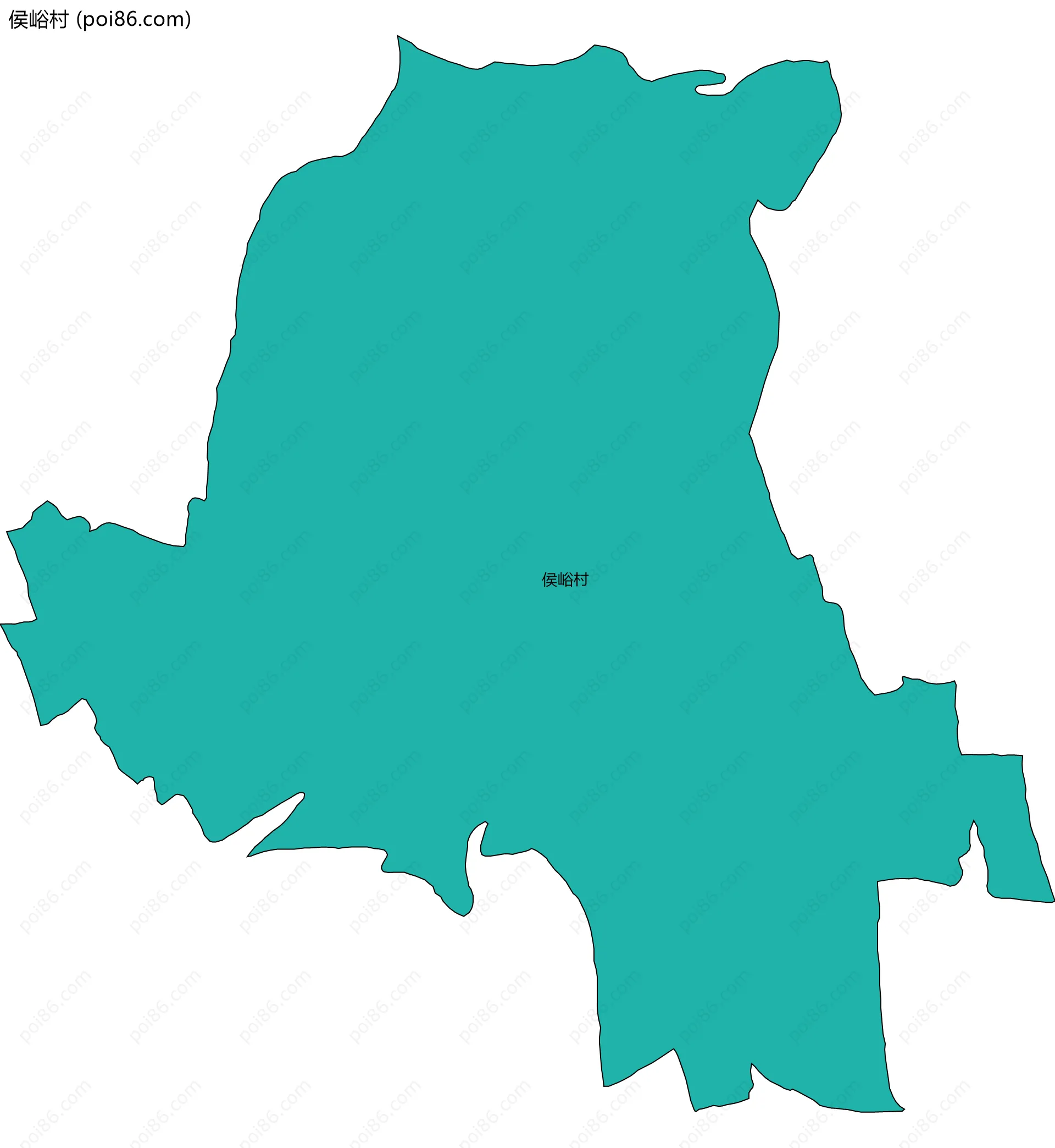 侯峪村边界地图