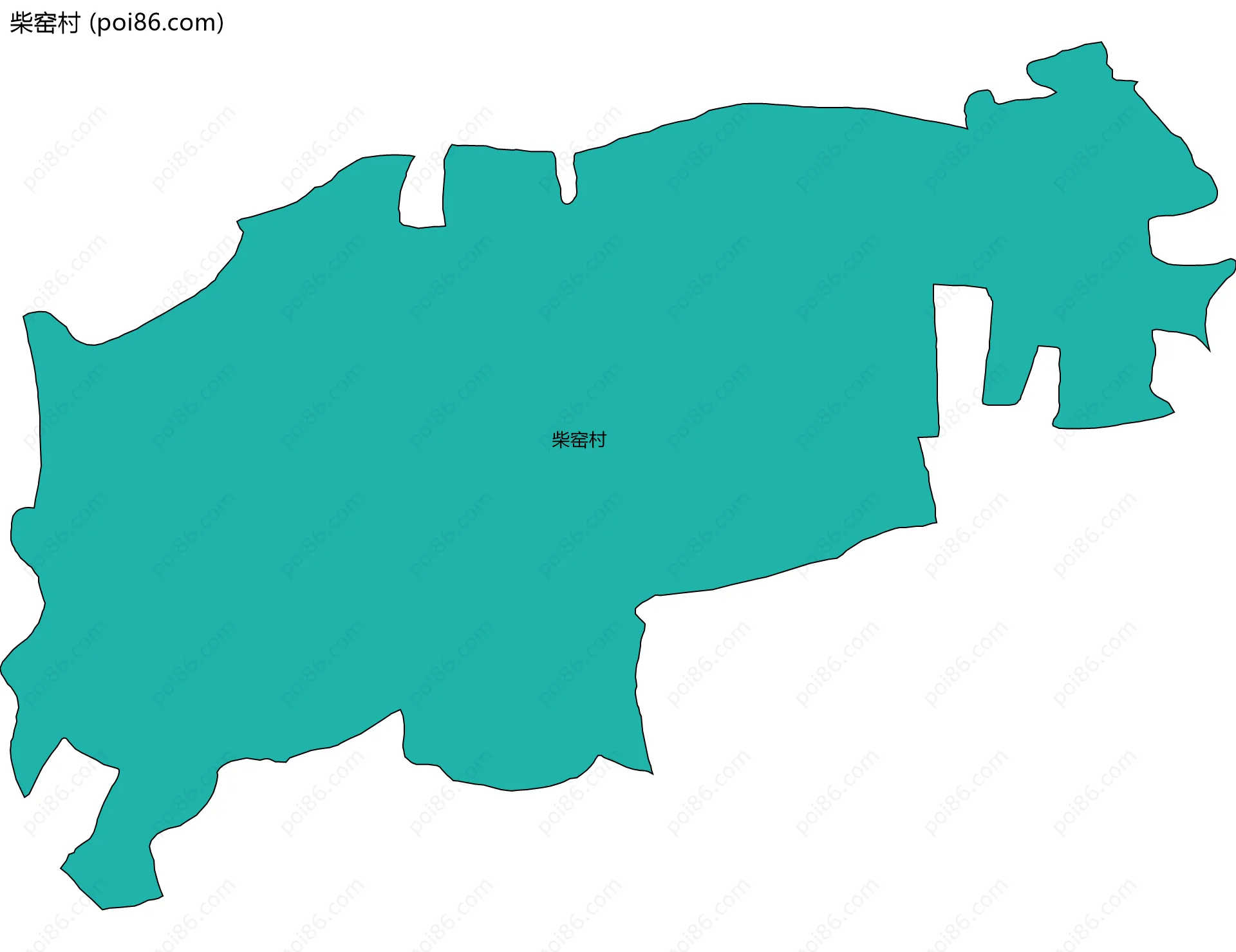 柴窑村边界地图