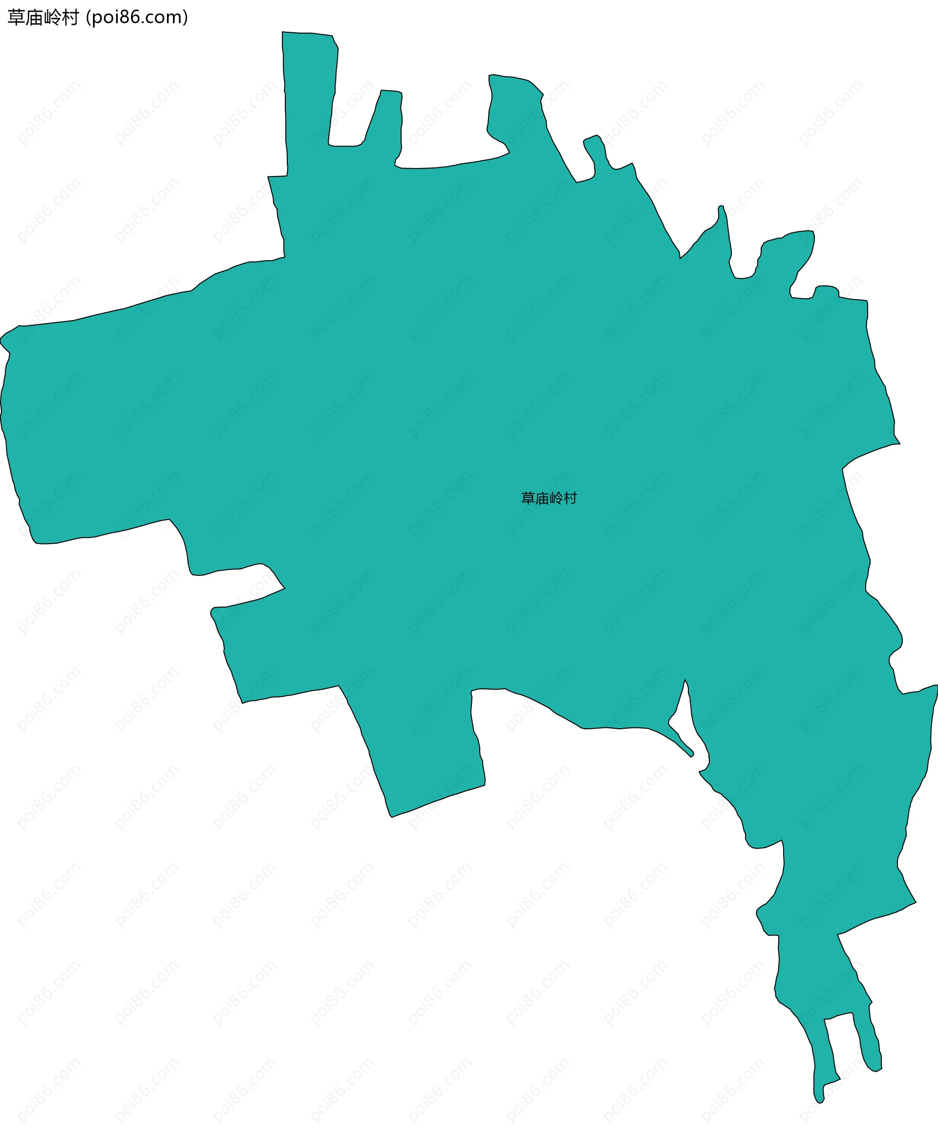 草庙岭村边界地图