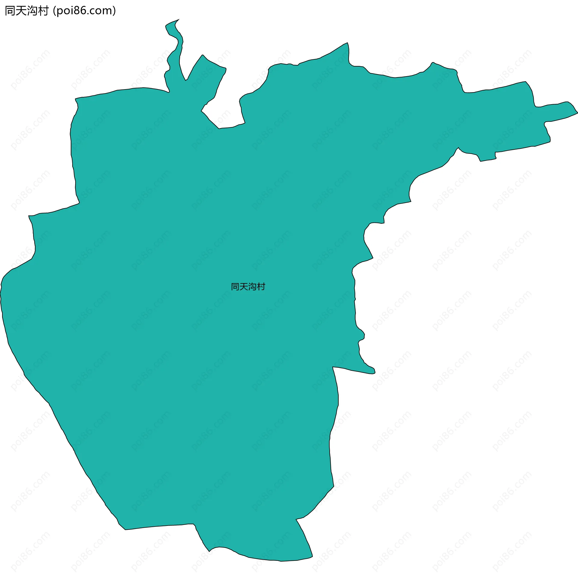 同天沟村边界地图