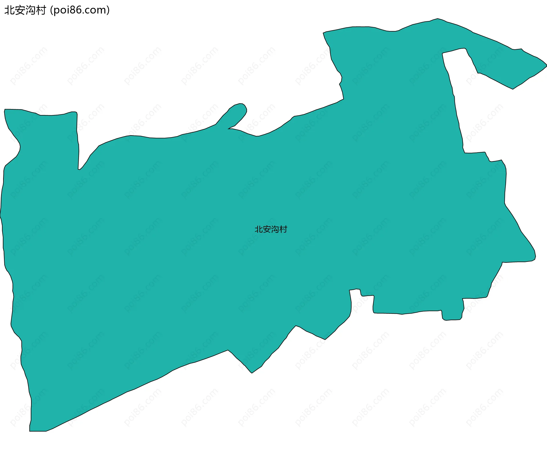 北安沟村边界地图