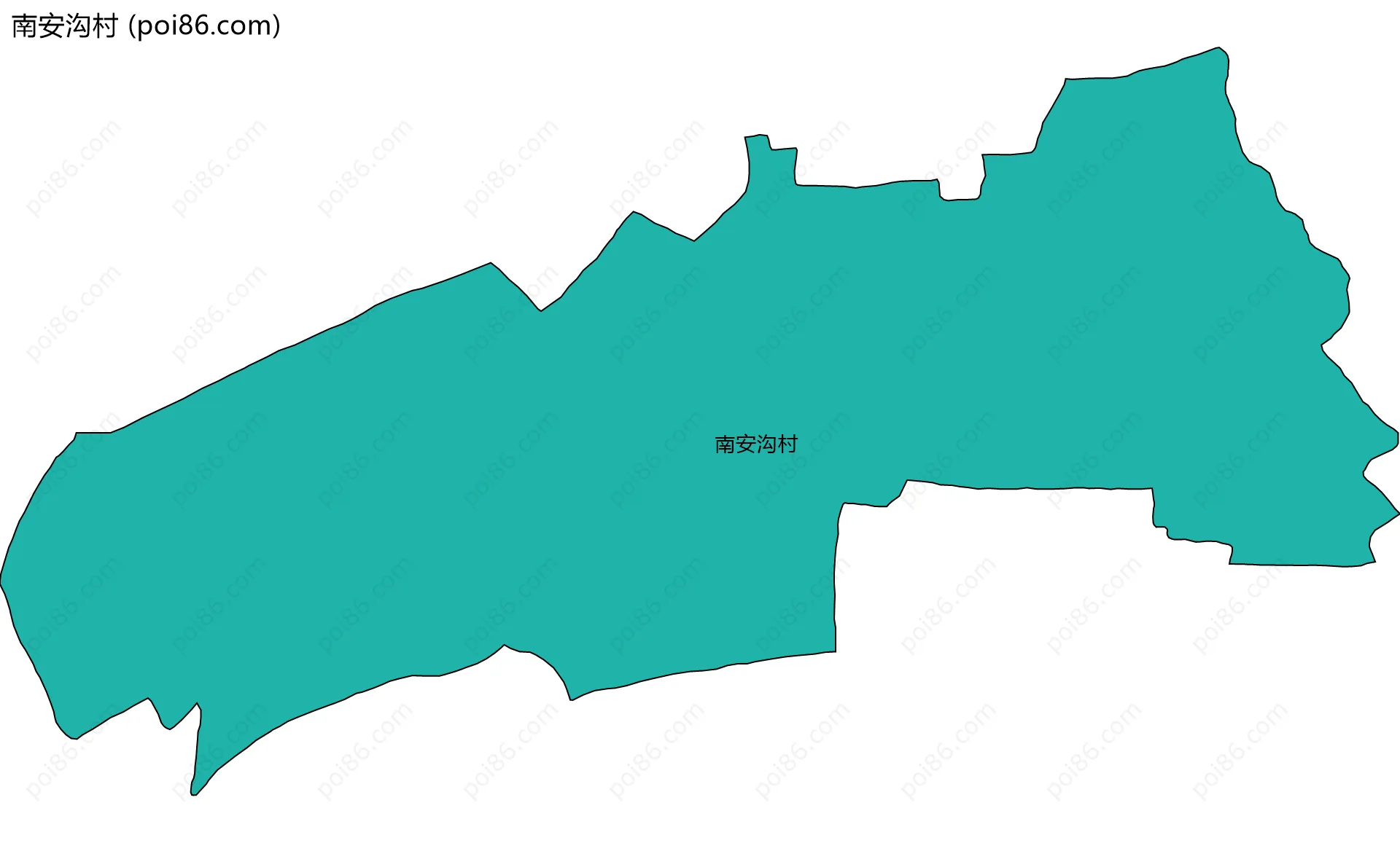 南安沟村边界地图