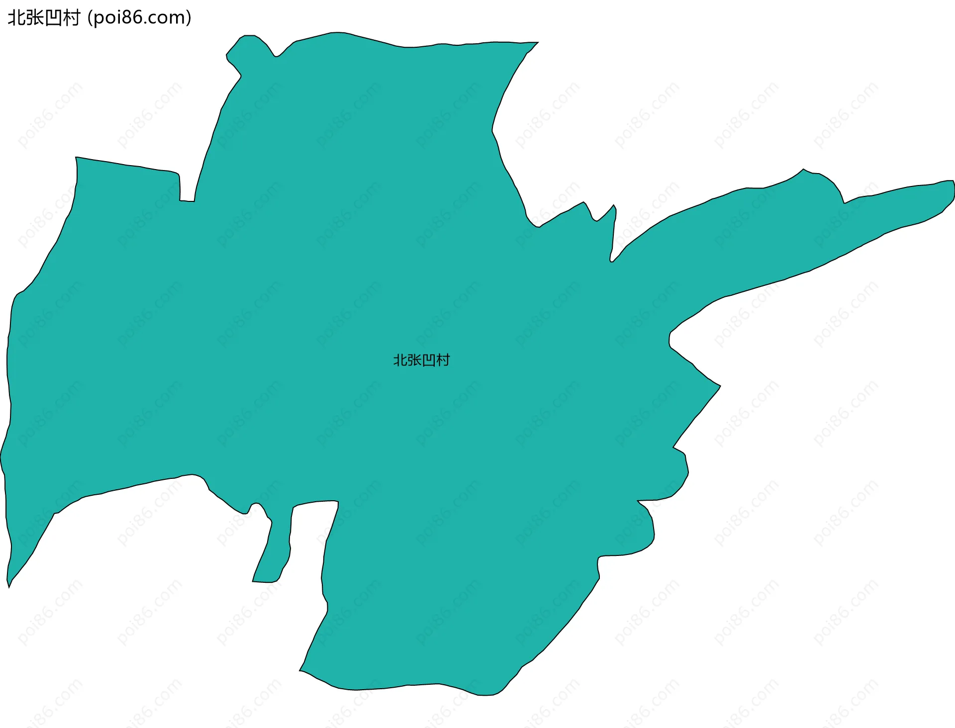 北张凹村边界地图