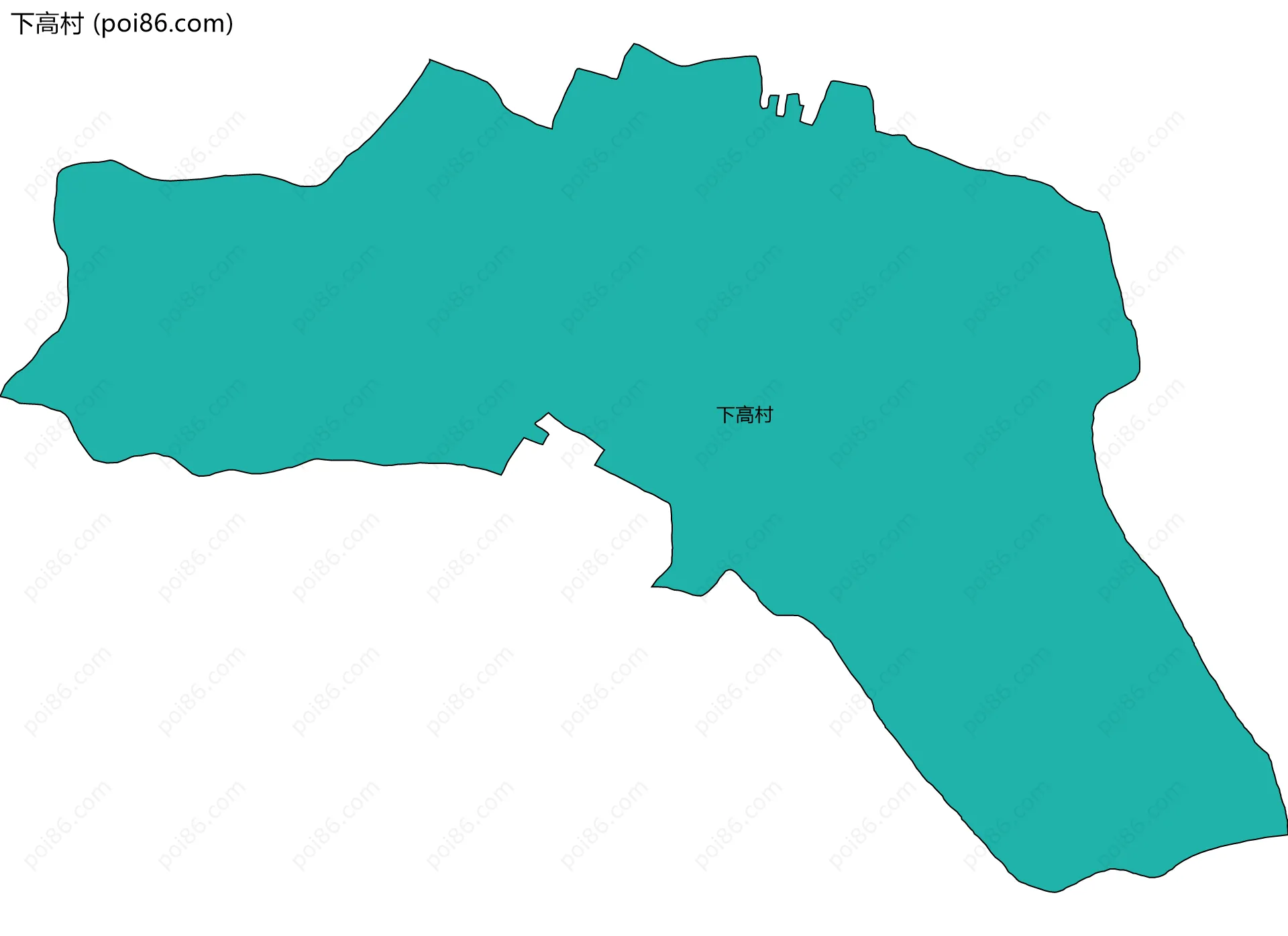 下高村边界地图