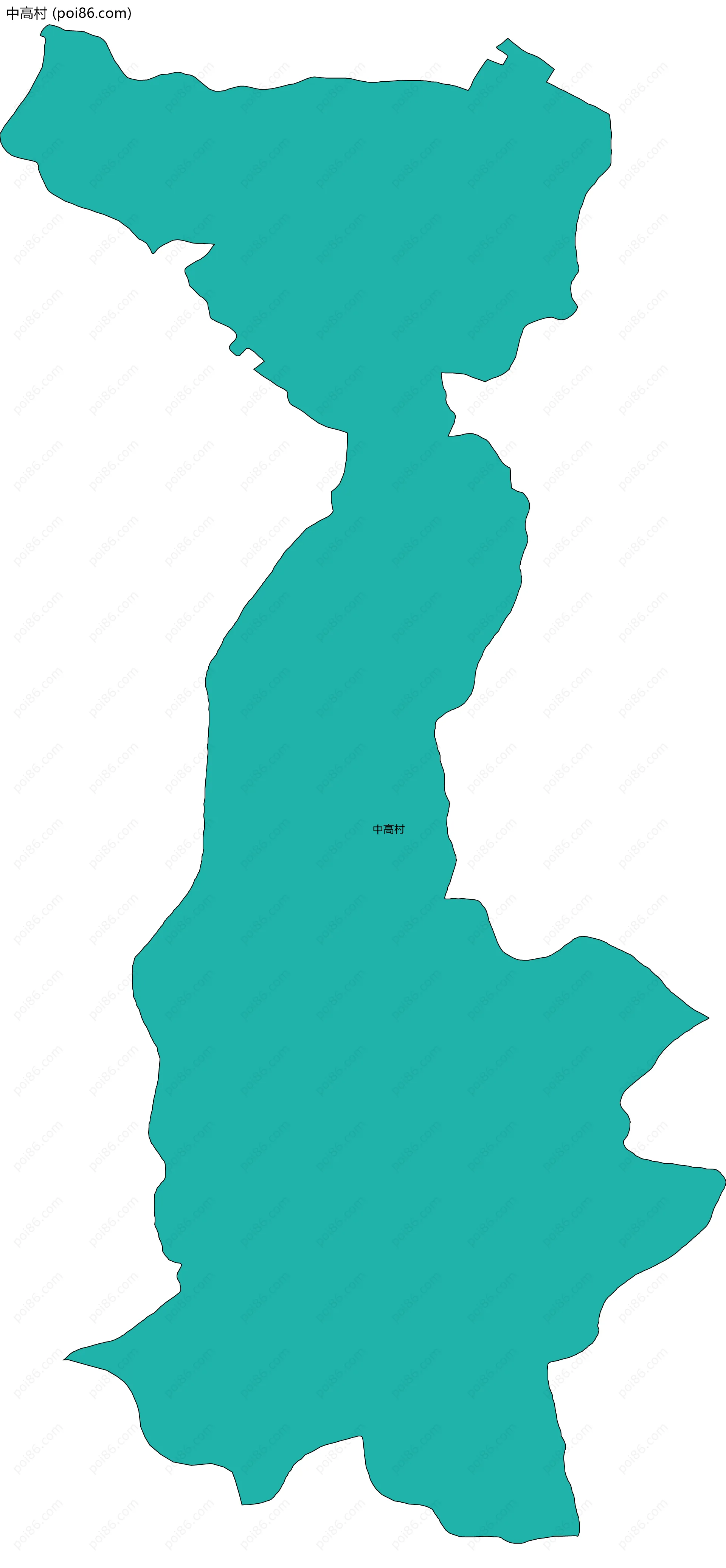 中高村边界地图