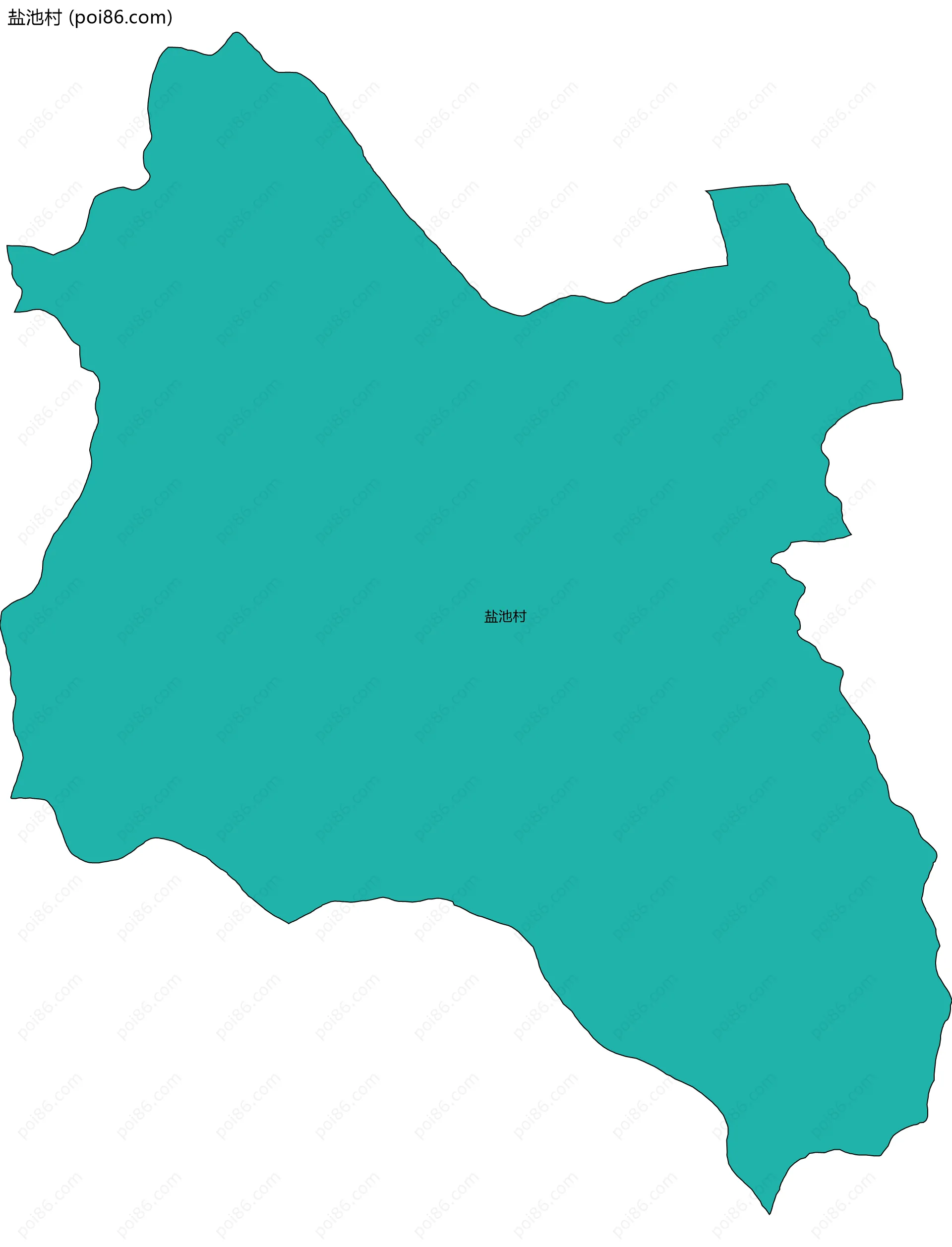 盐池村边界地图