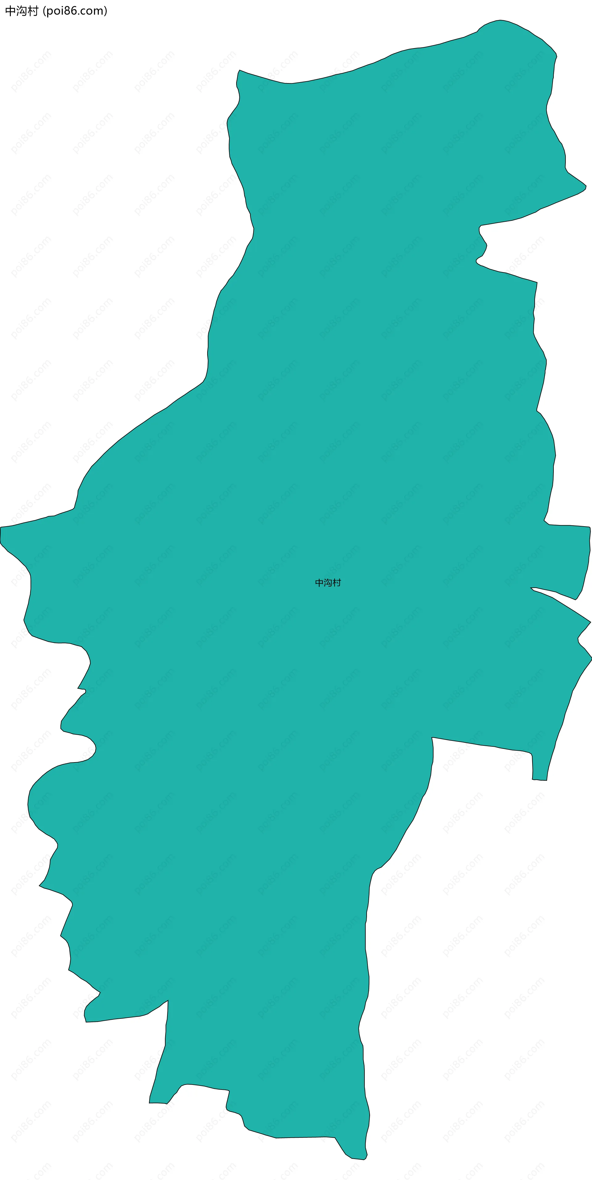 中沟村边界地图