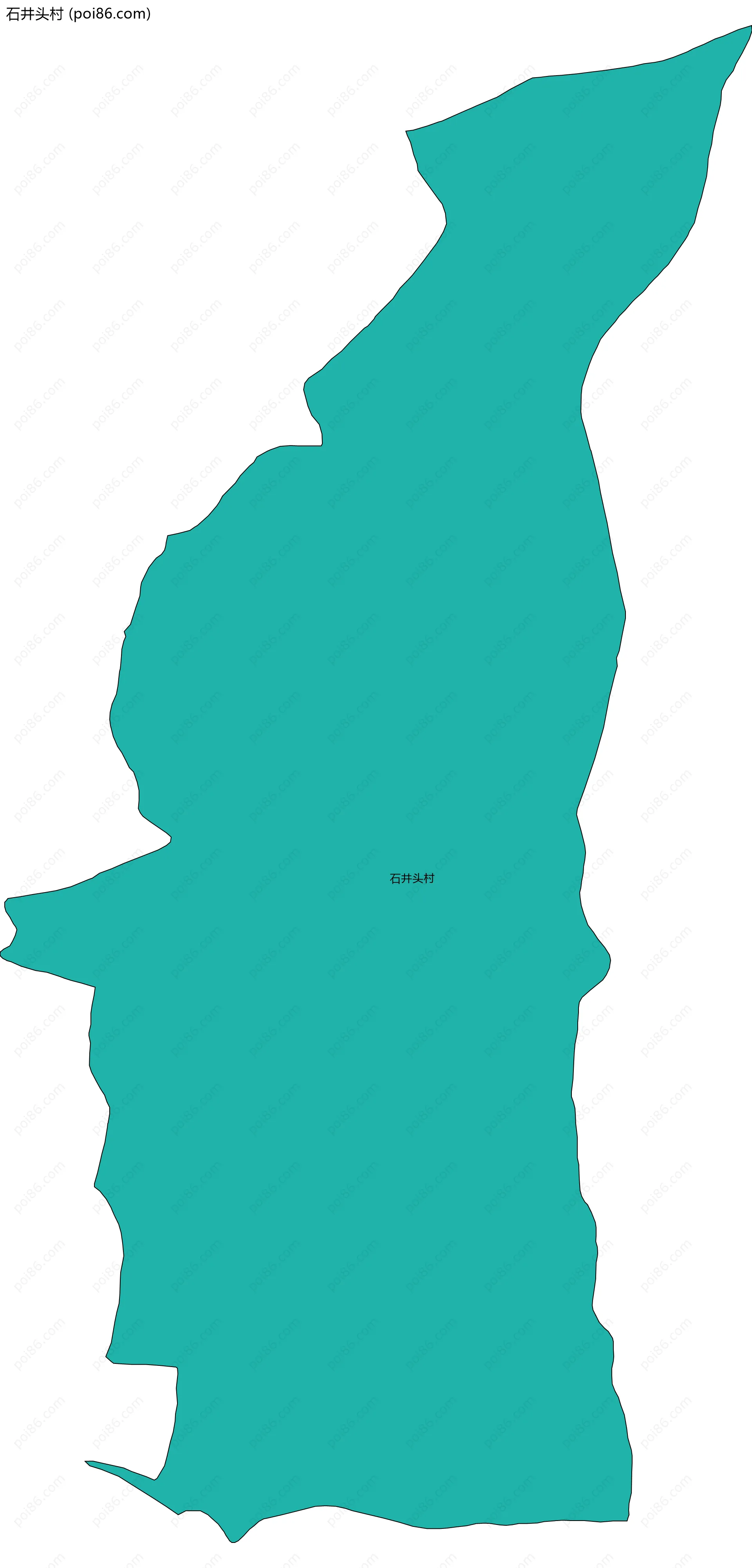 石井头村边界地图