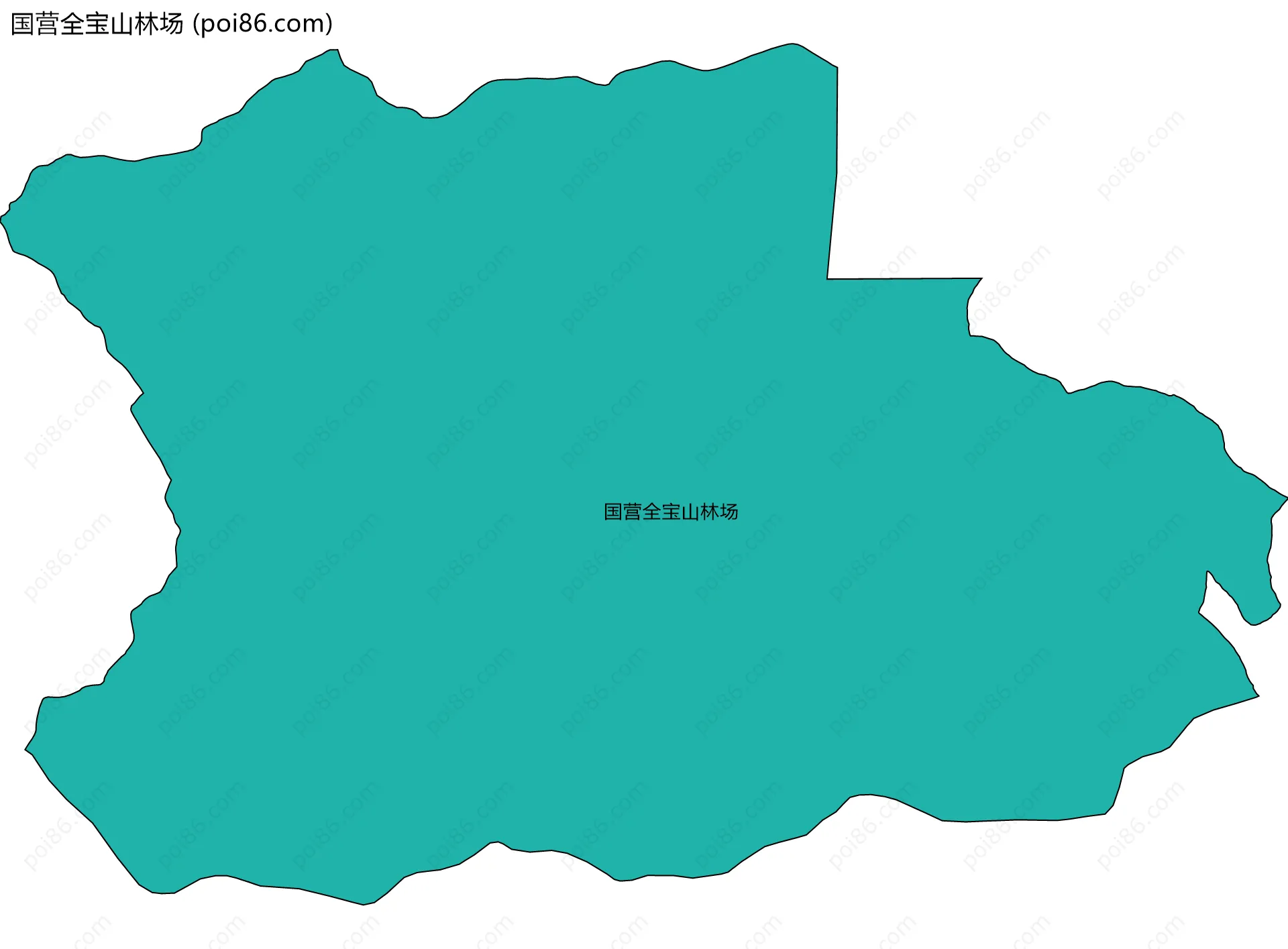 国营全宝山林场边界地图