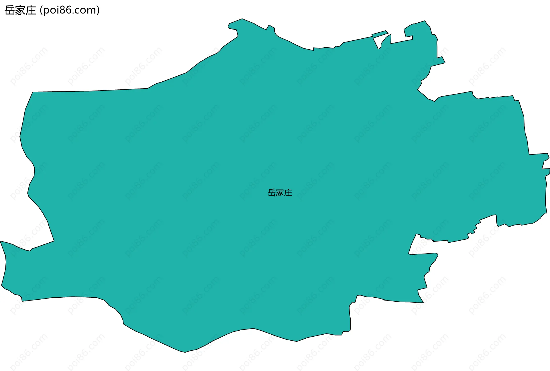 岳家庄边界地图