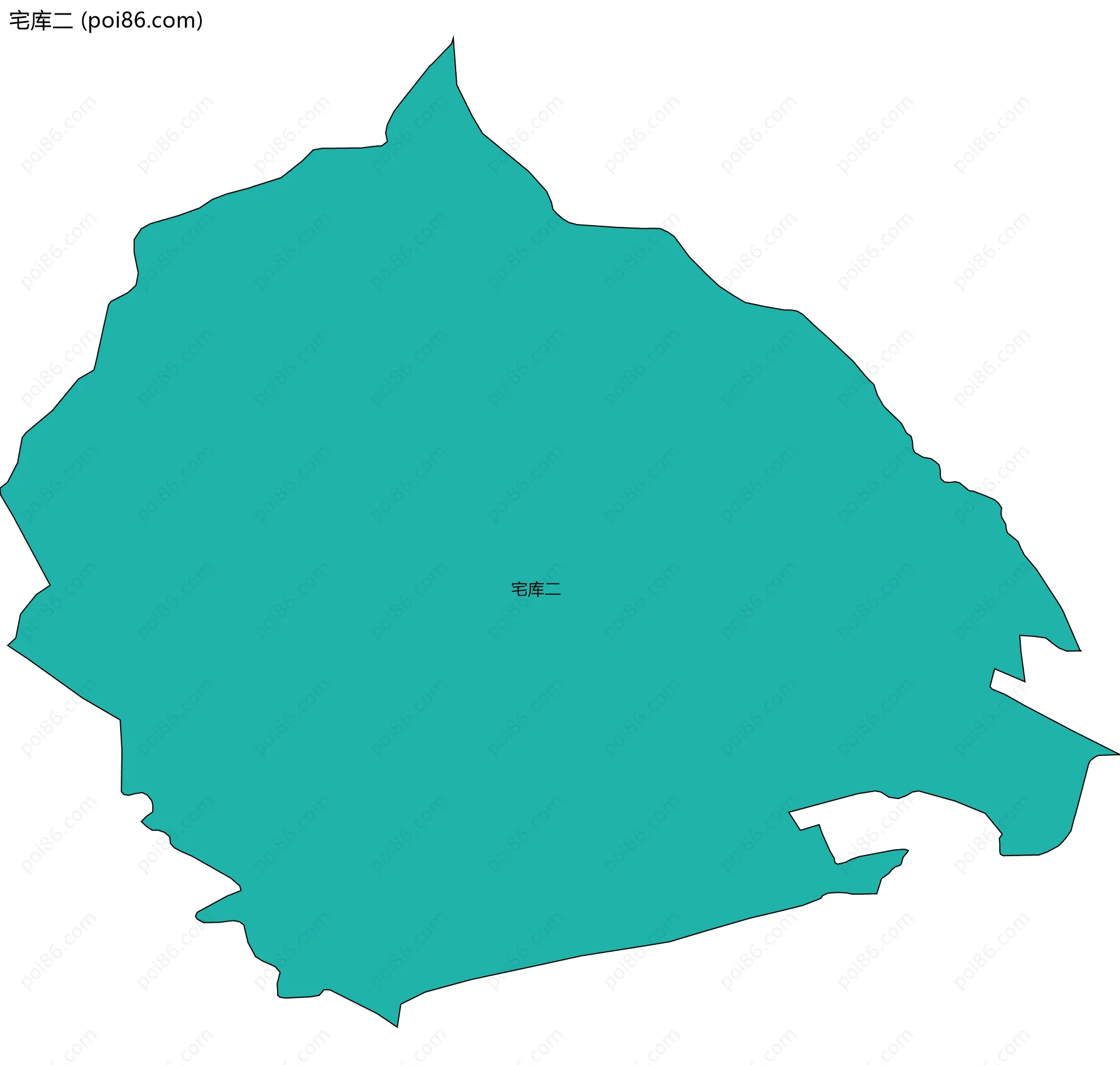 宅库二边界地图