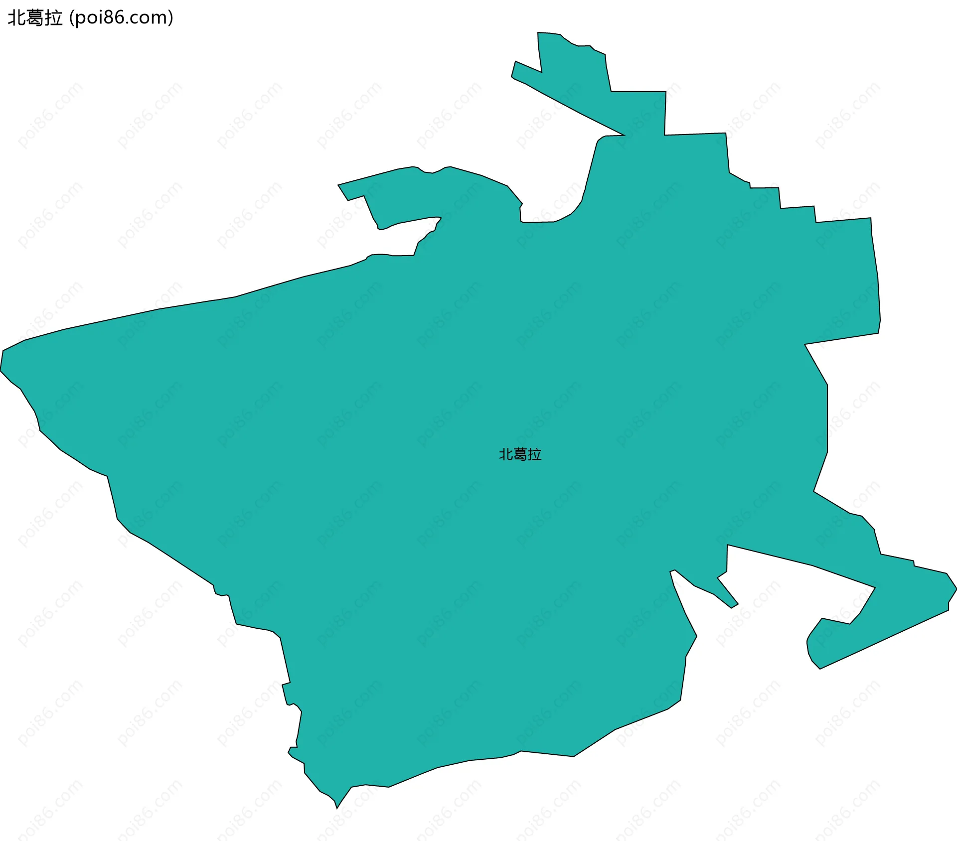 北葛拉边界地图