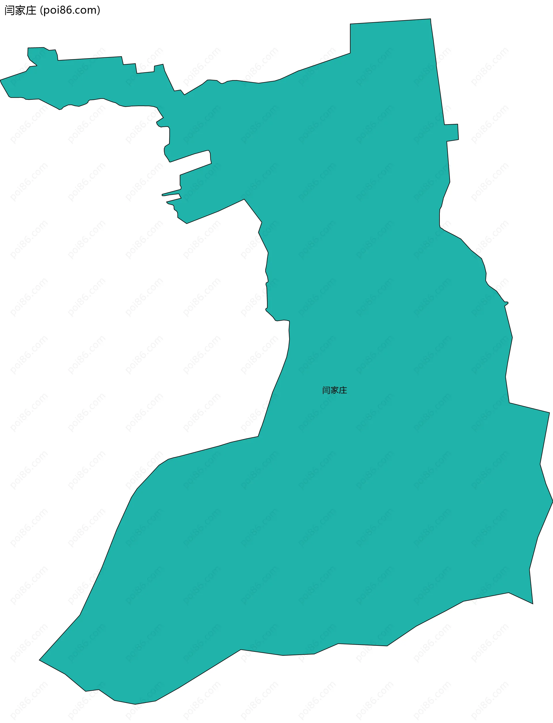 闫家庄边界地图