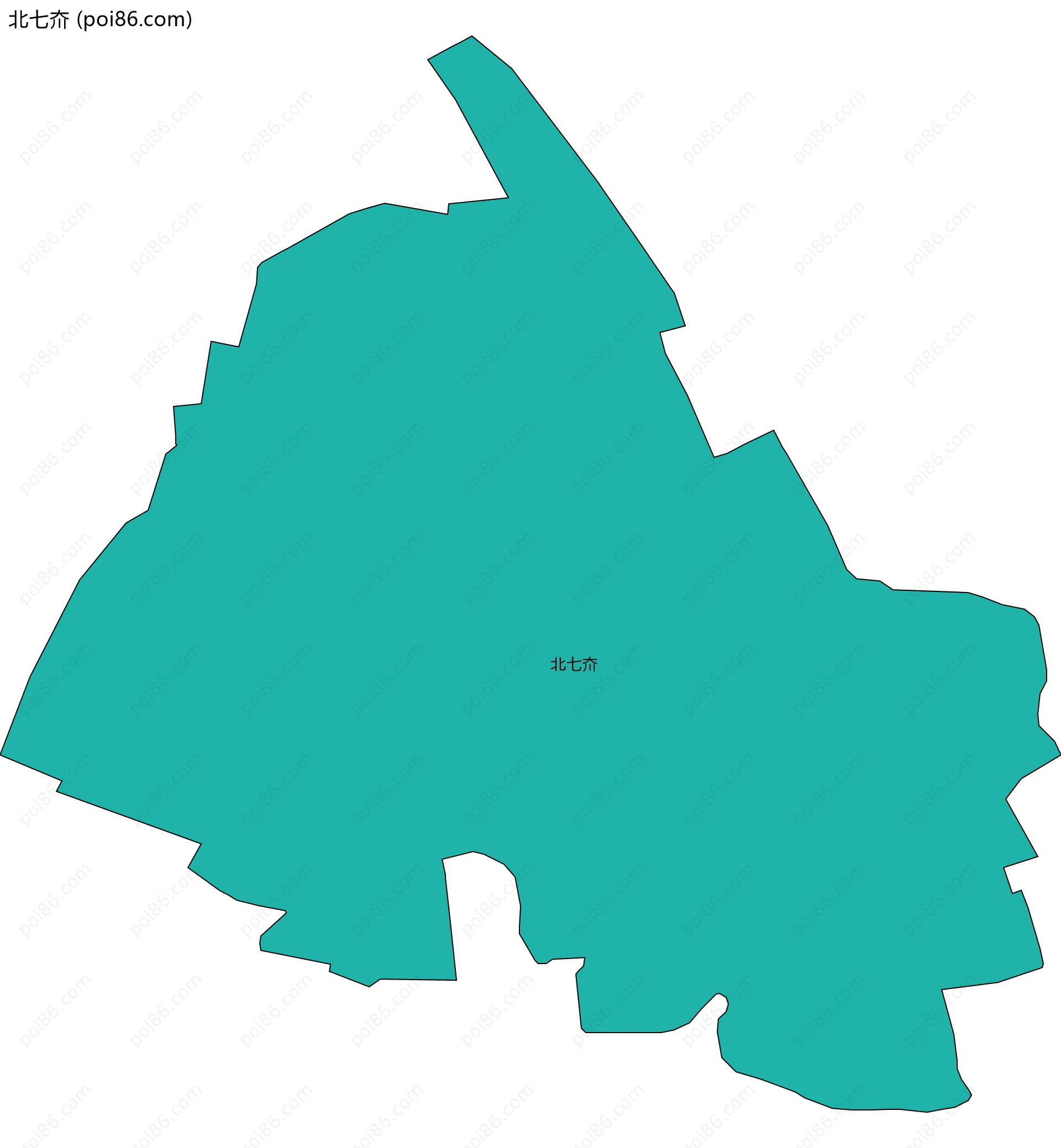 北七夼边界地图