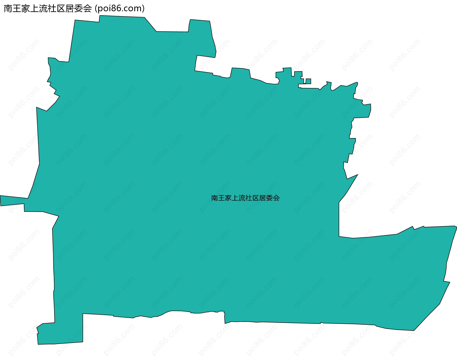南王家上流社区居委会边界地图