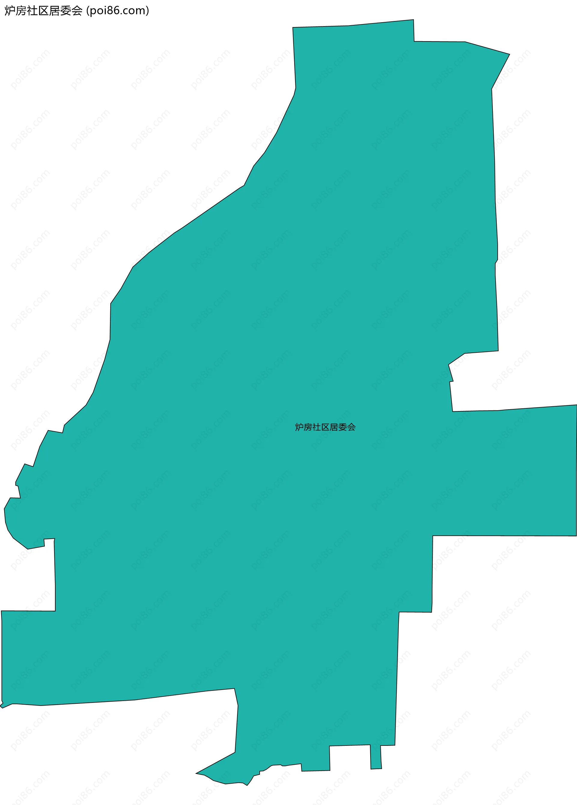 炉房社区居委会边界地图