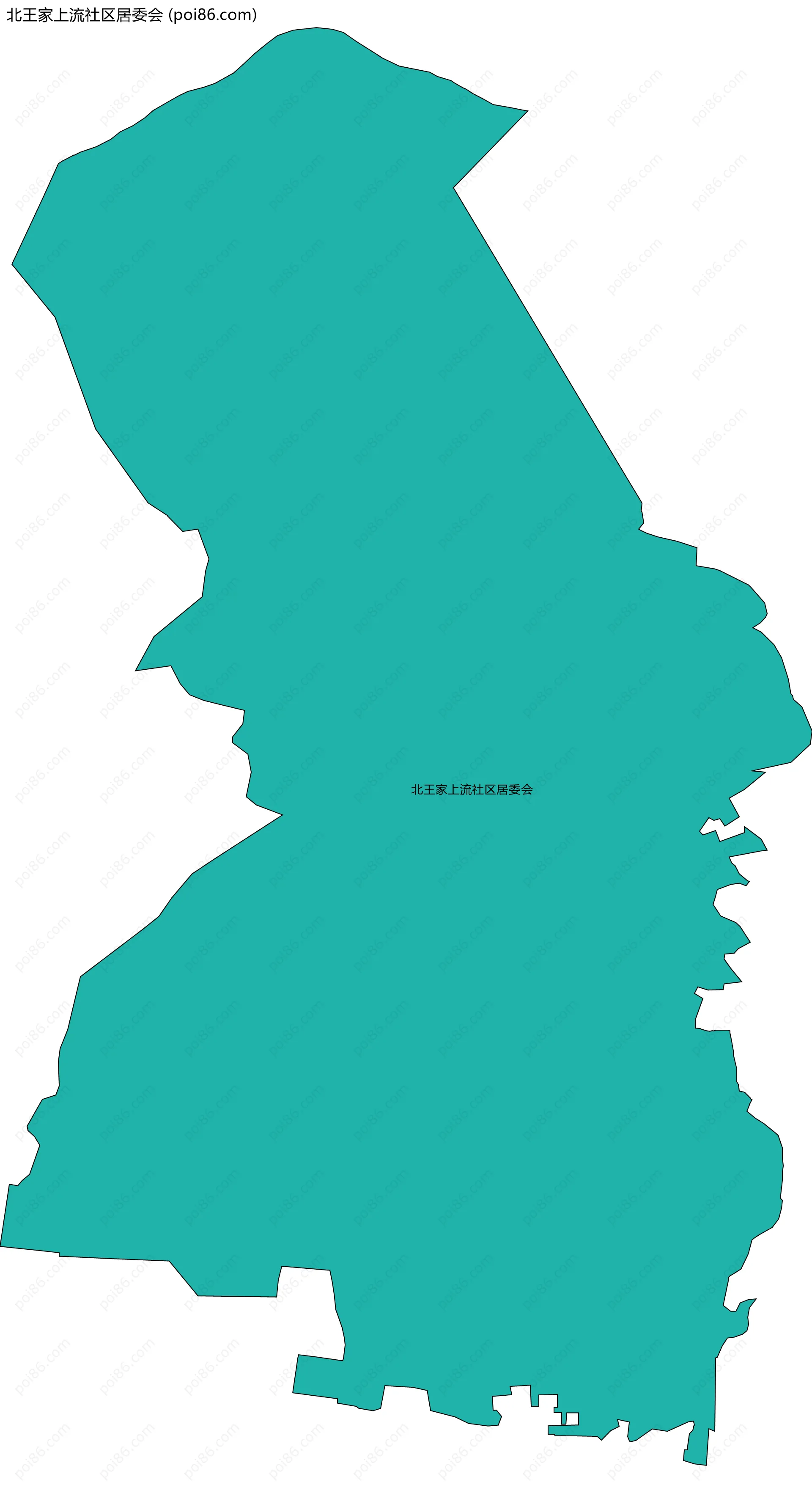 北王家上流社区居委会边界地图