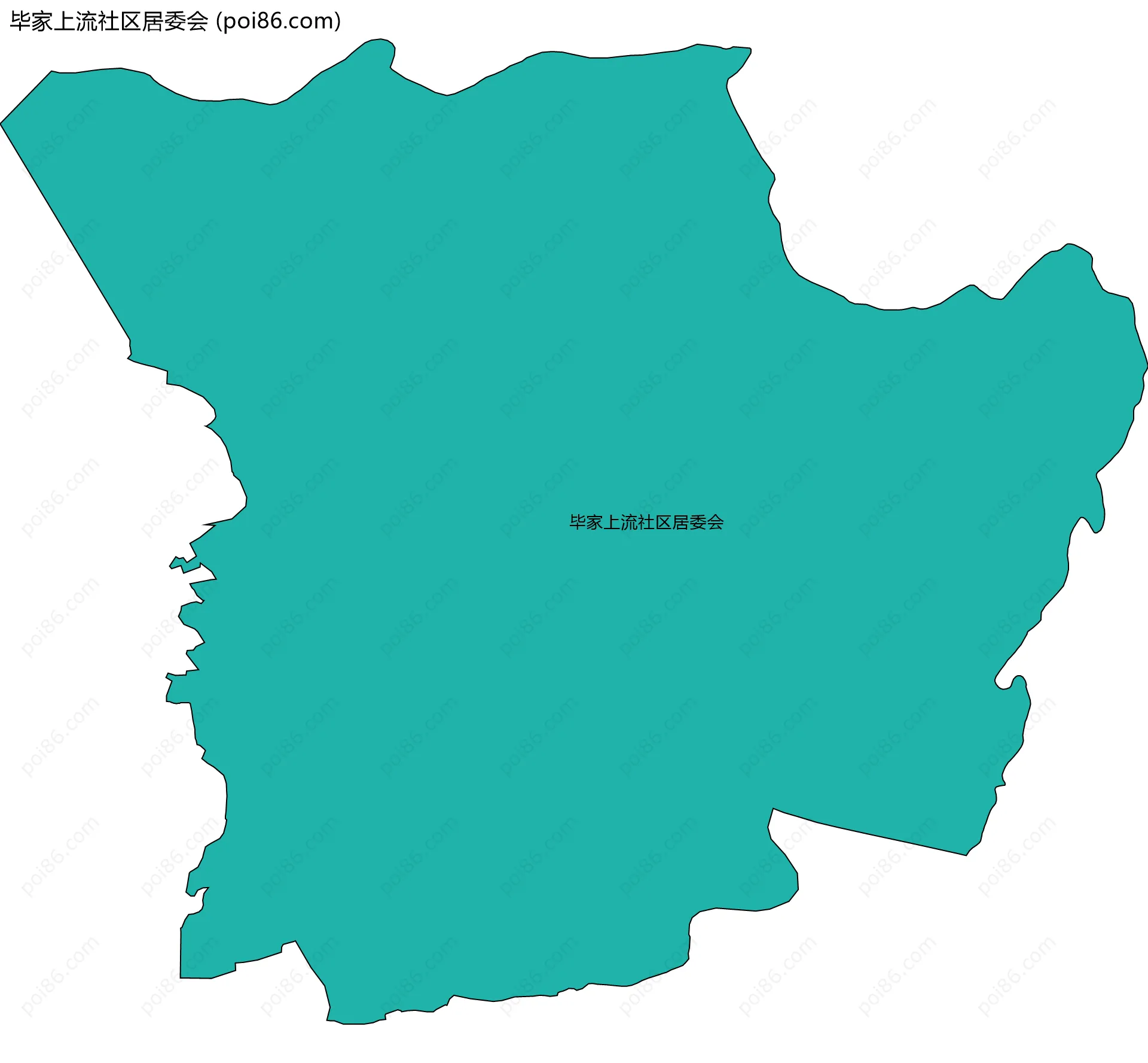 毕家上流社区居委会边界地图