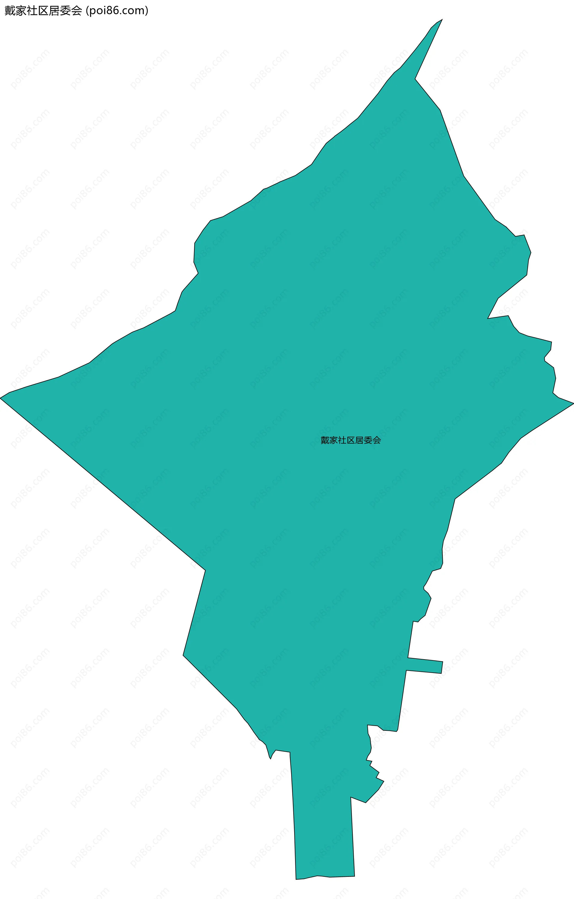 戴家社区居委会边界地图