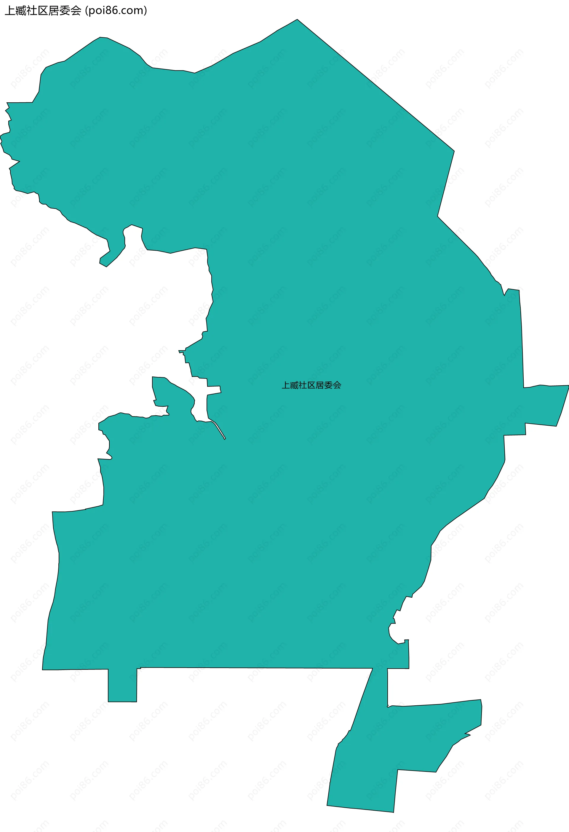 上臧社区居委会边界地图