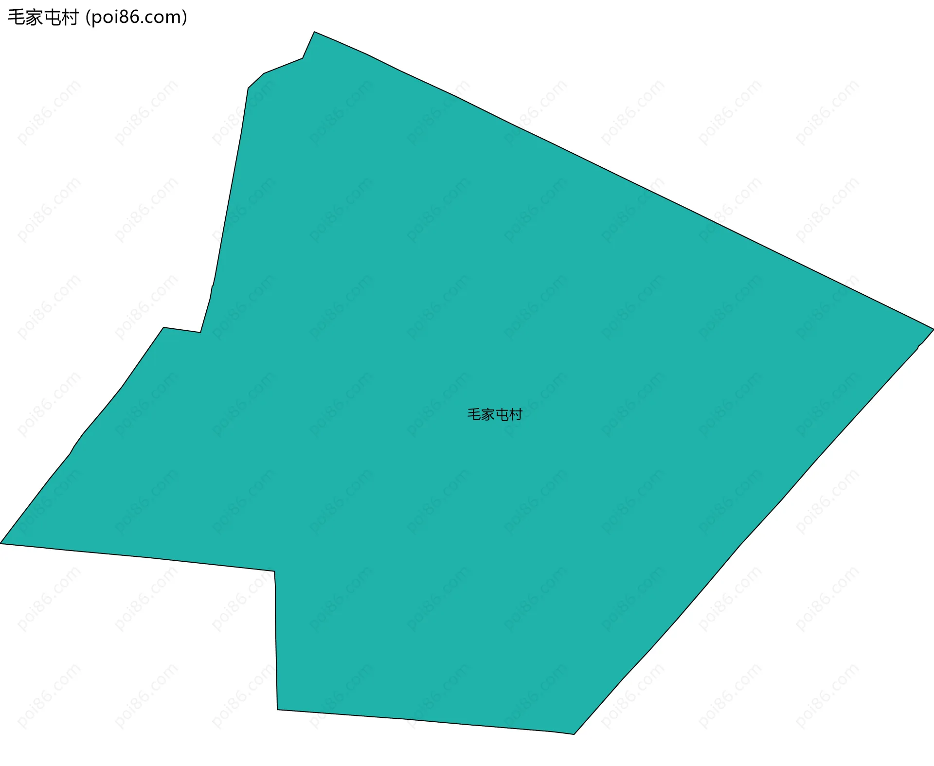 毛家屯村边界地图