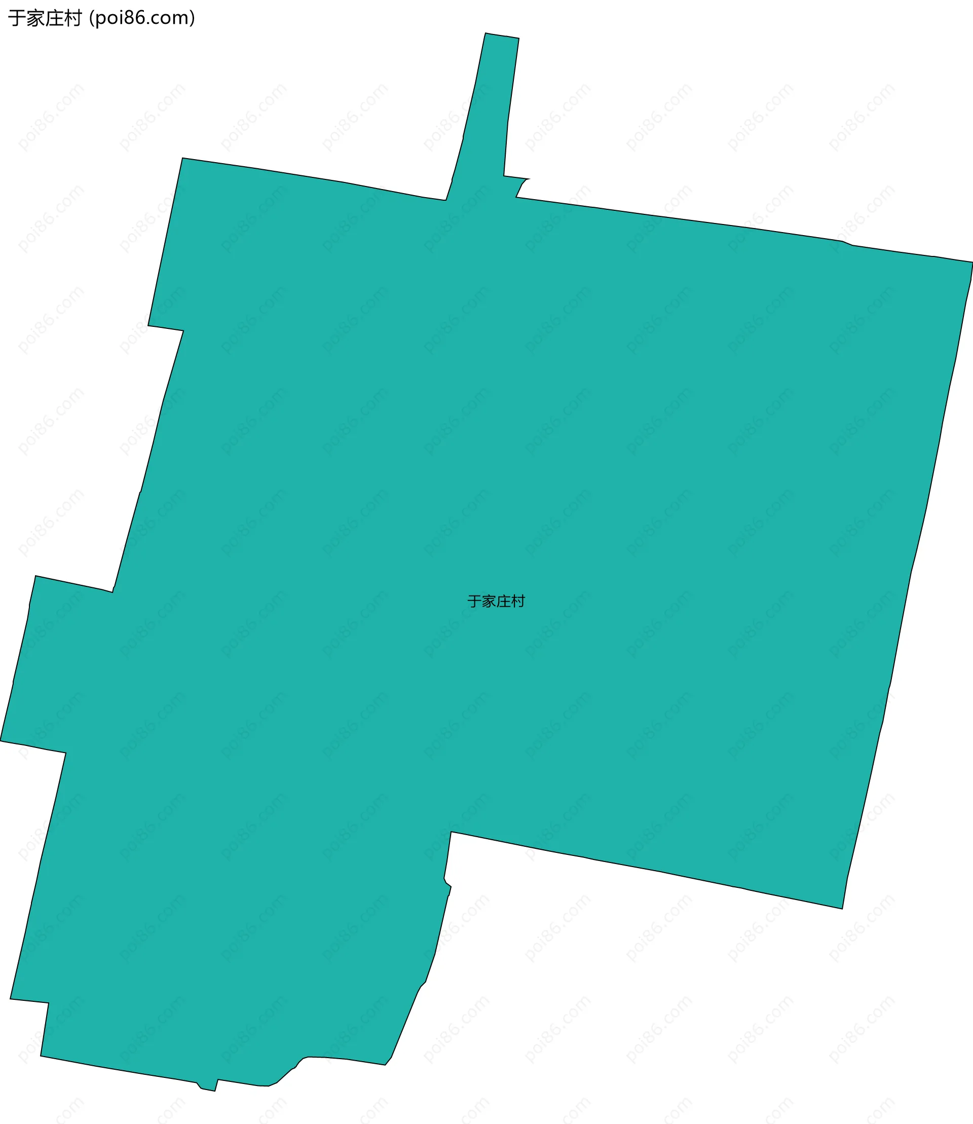 于家庄村边界地图