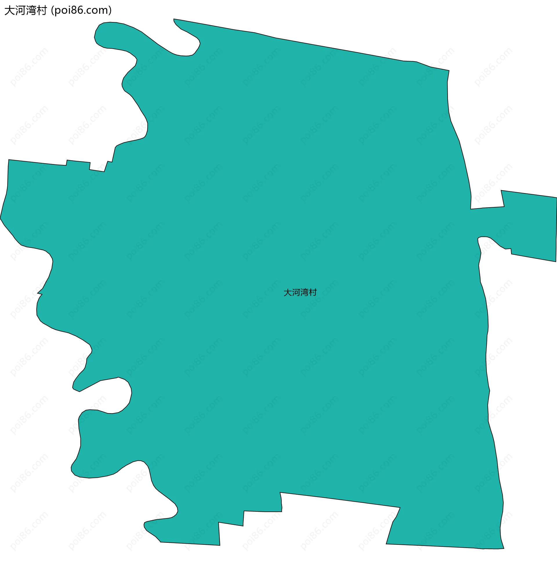 大河湾村边界地图