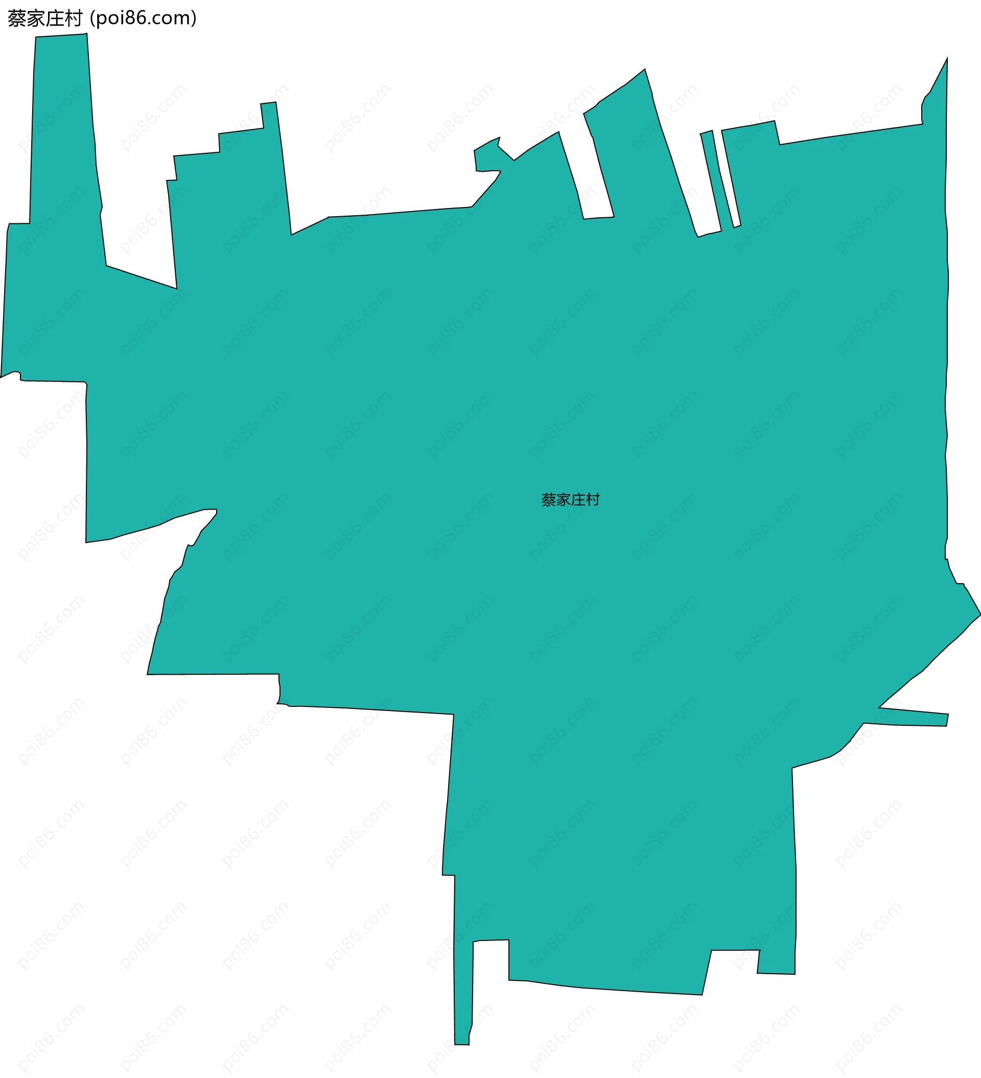 蔡家庄村边界地图
