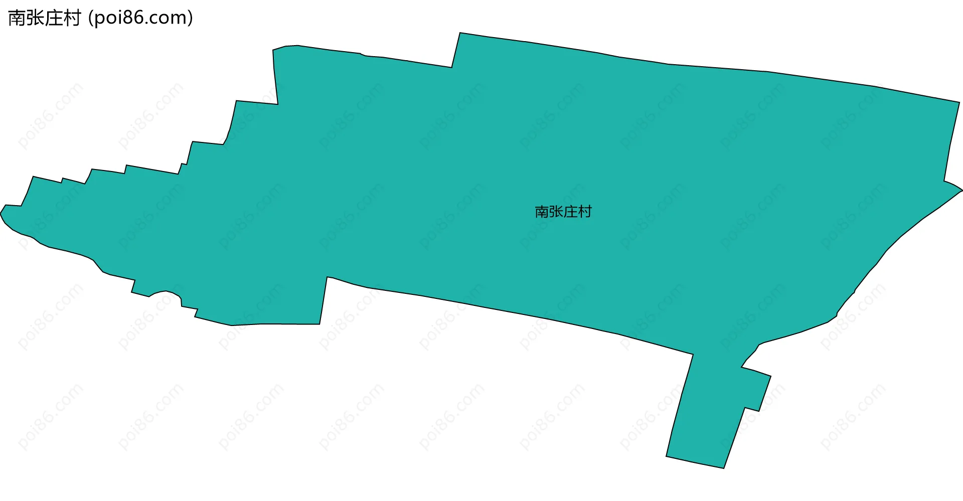 南张庄村边界地图