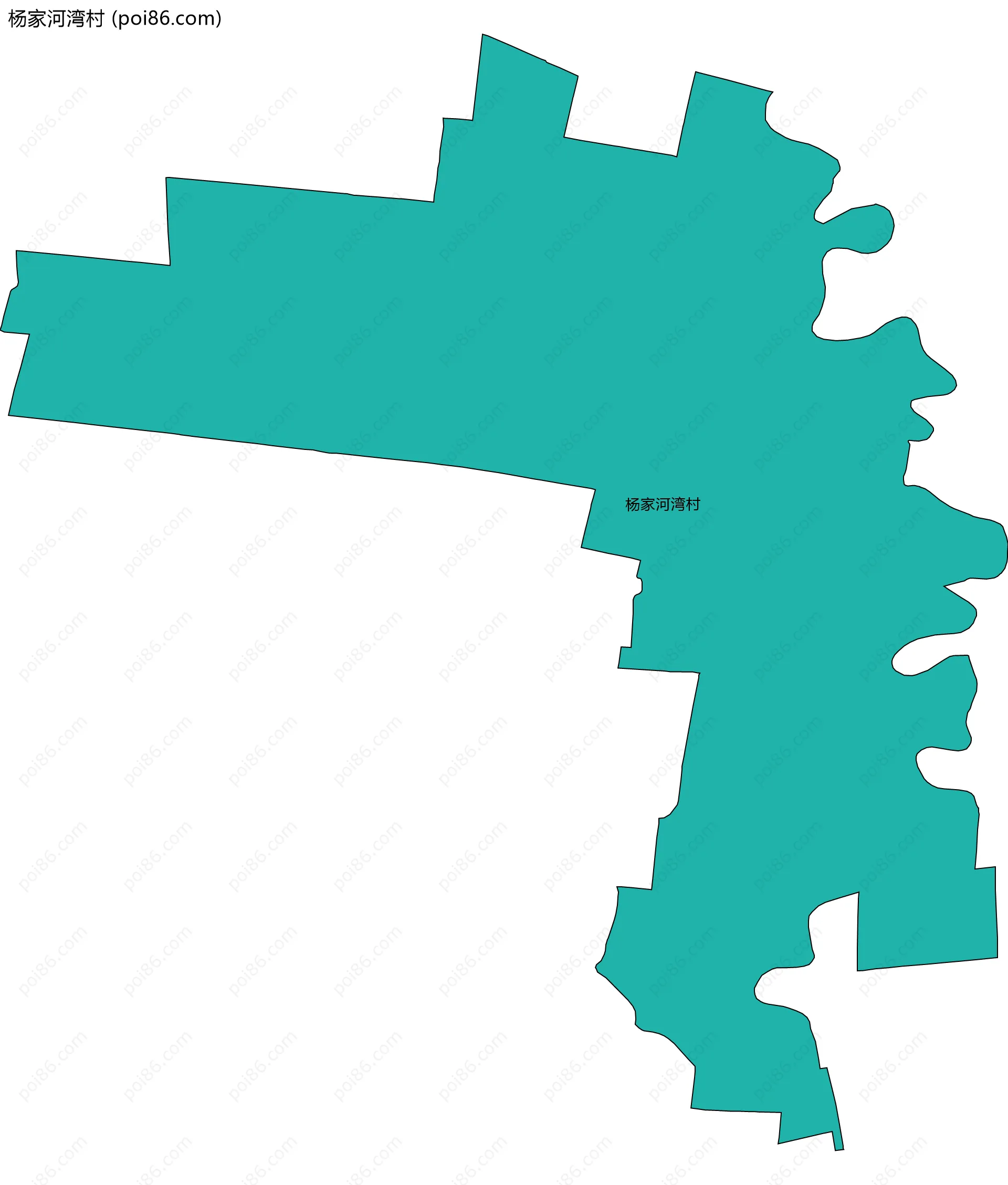 杨家河湾村边界地图