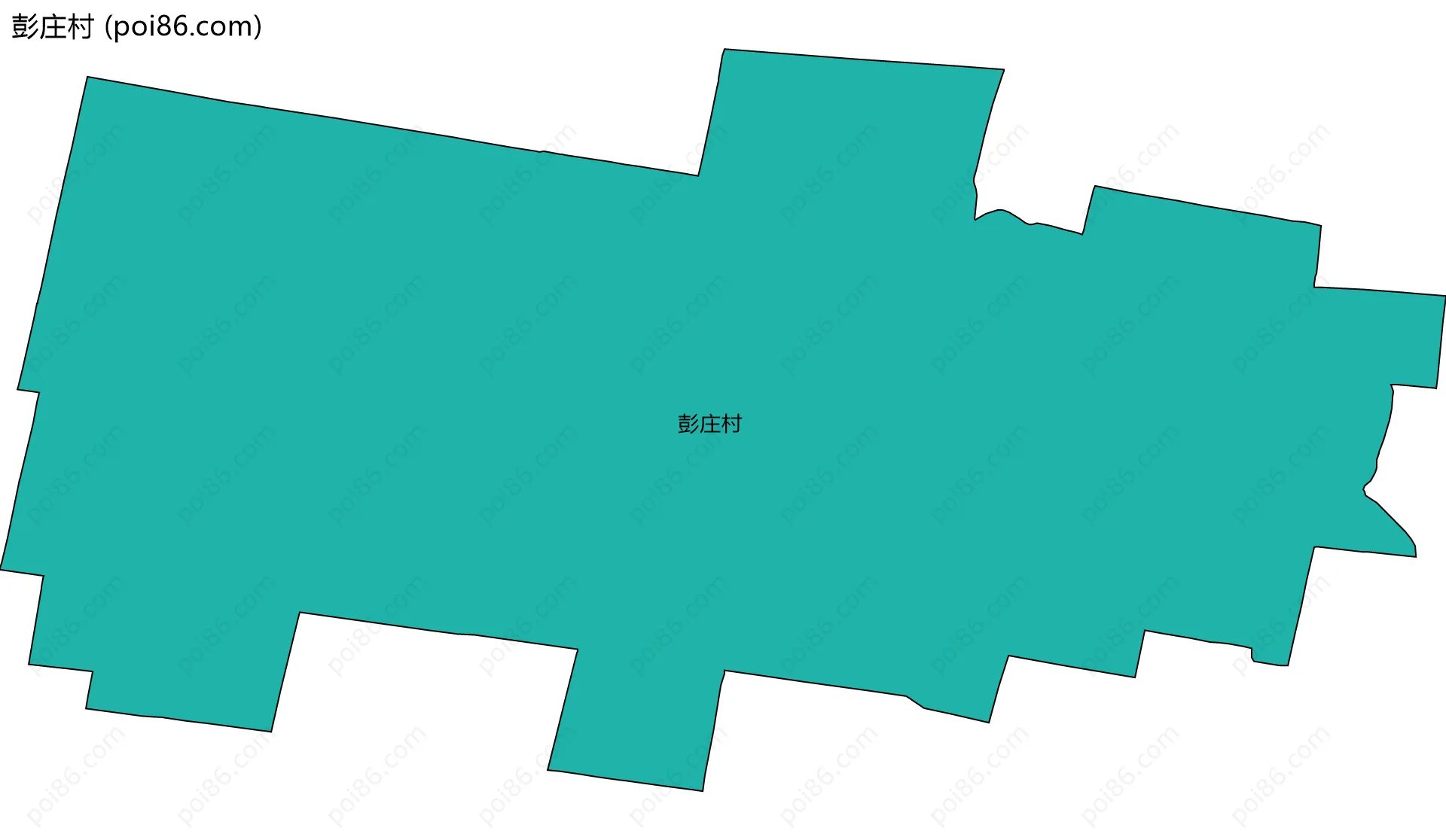 彭庄村边界地图