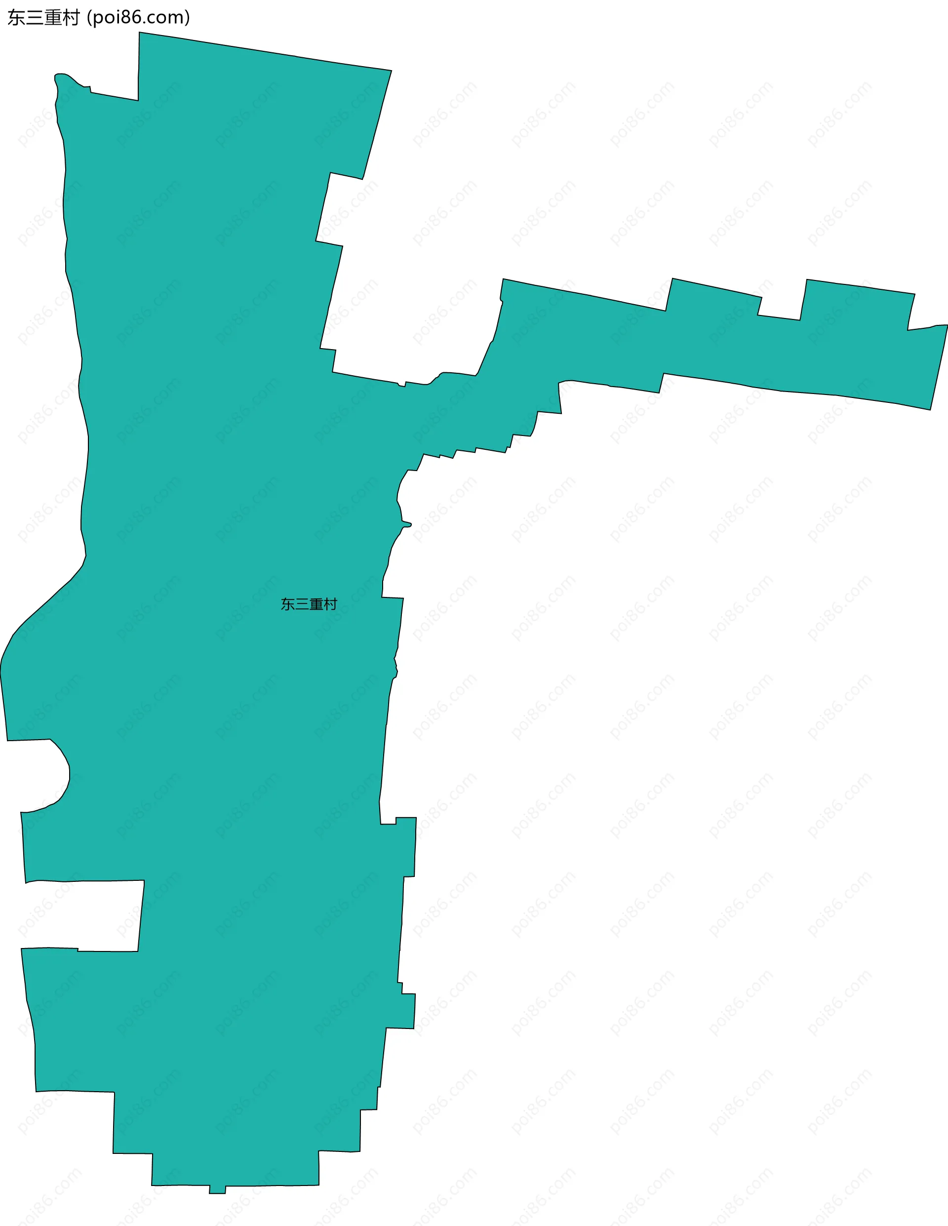 东三重村边界地图