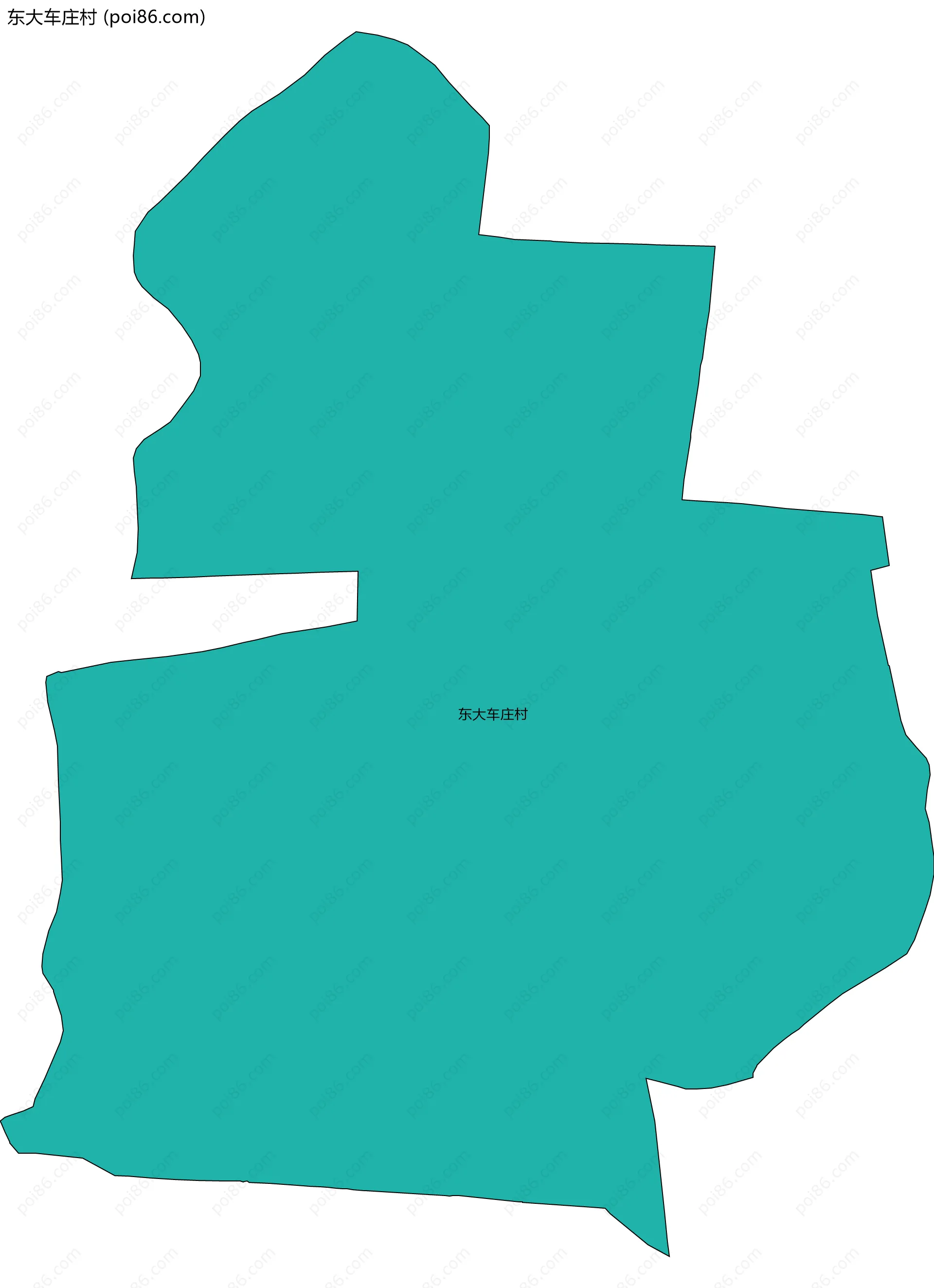 东大车庄村边界地图