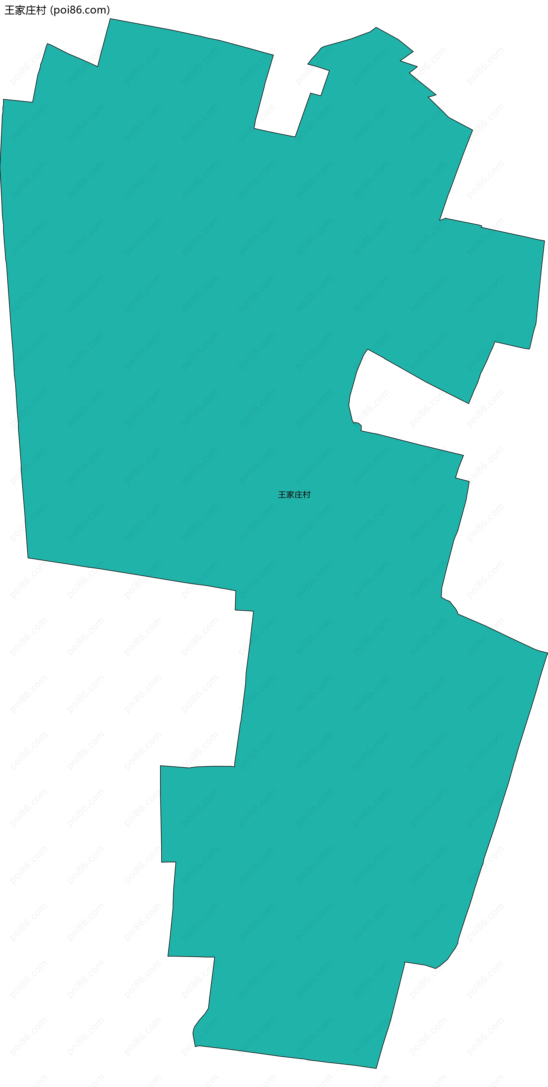 王家庄村边界地图