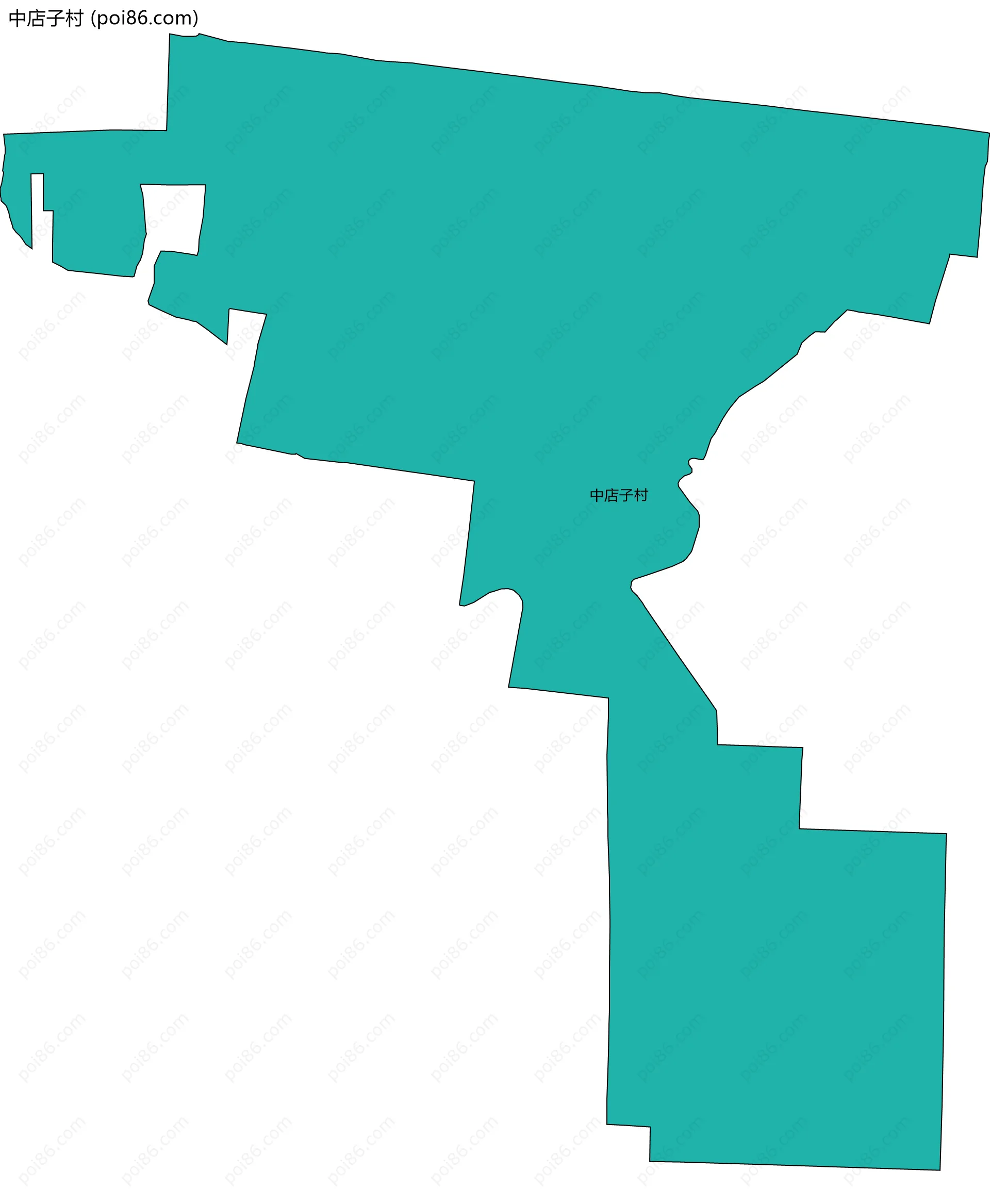 中店子村边界地图