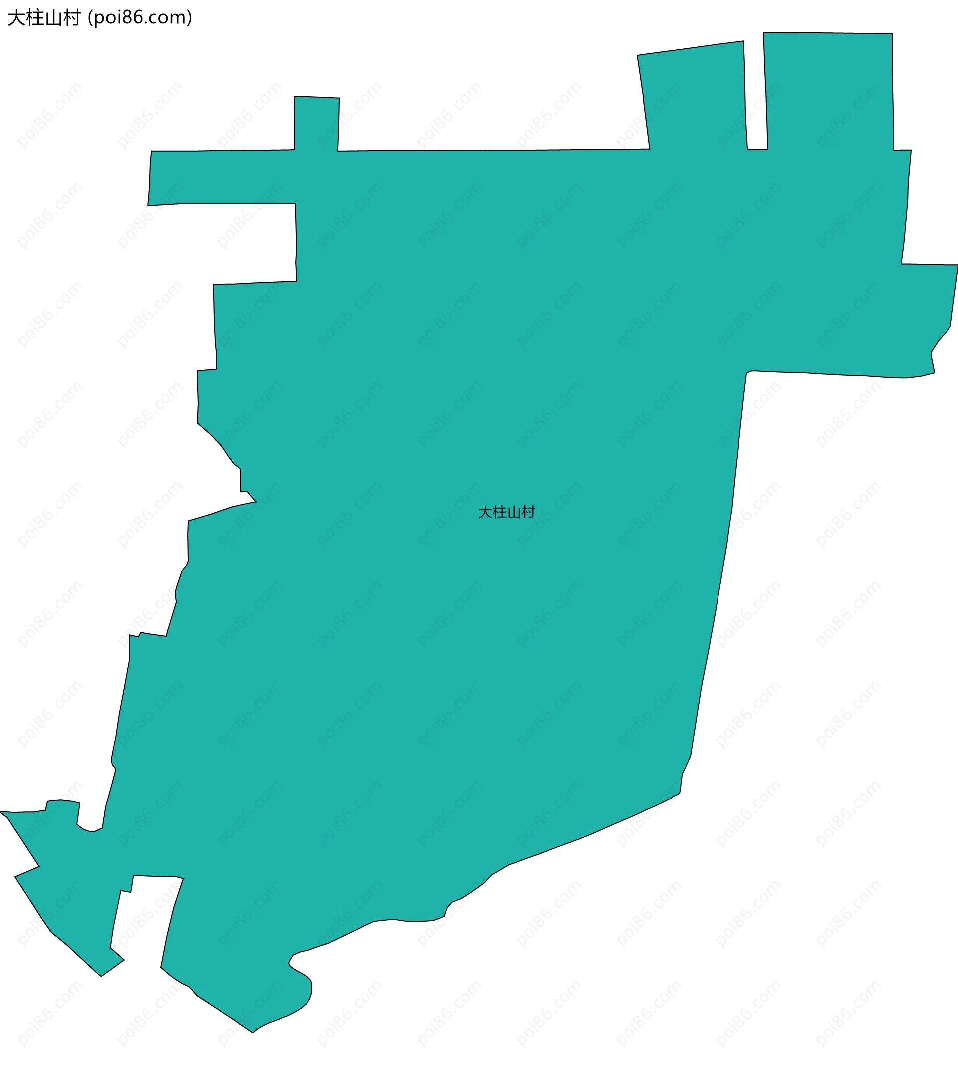 大柱山村边界地图