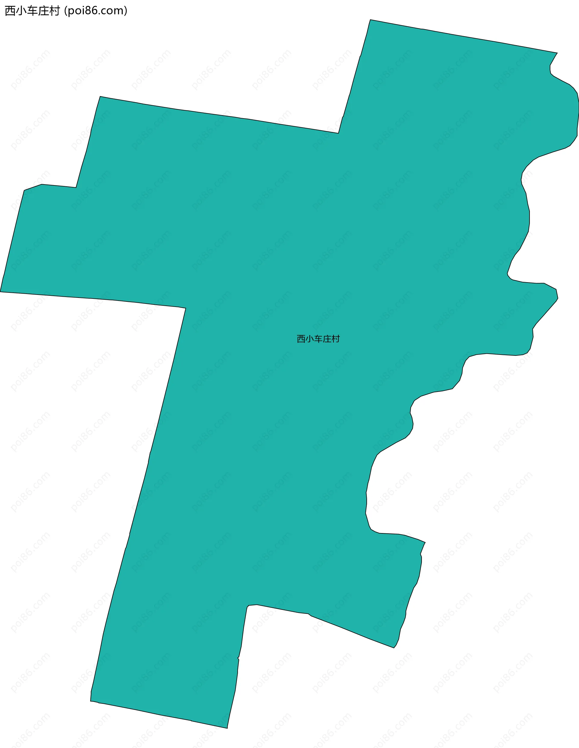 西小车庄村边界地图