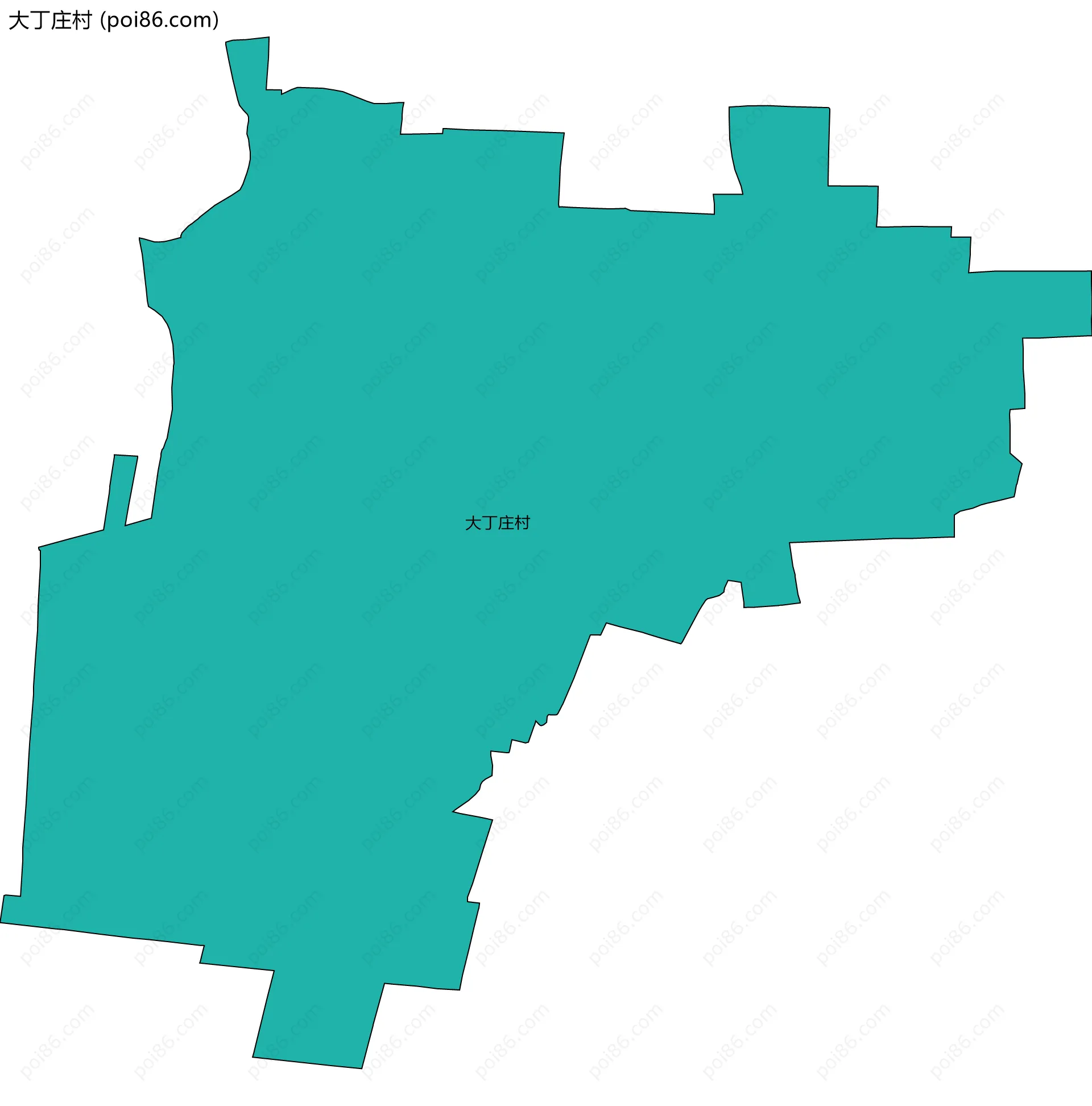 大丁庄村边界地图
