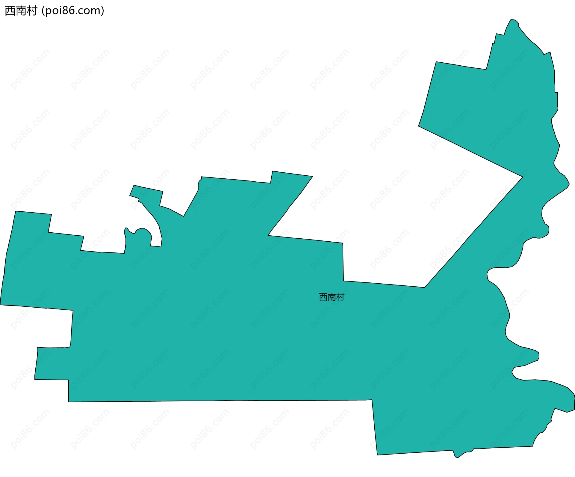 西南村边界地图