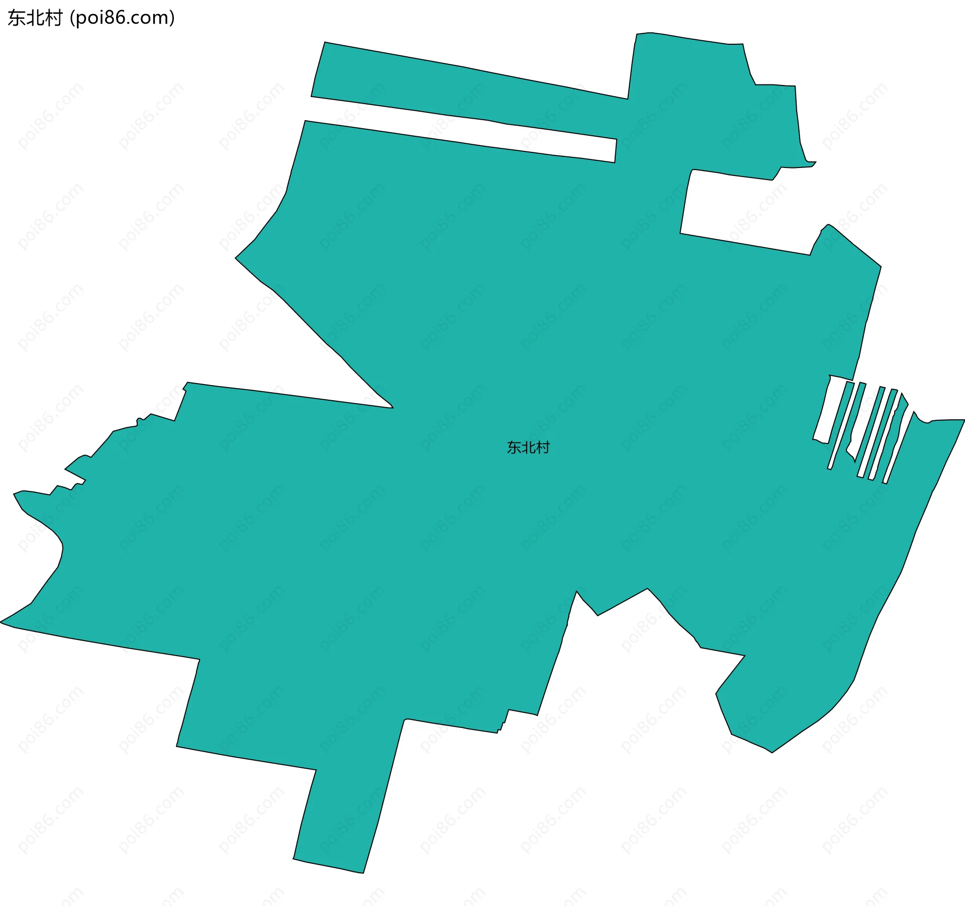 东北村边界地图