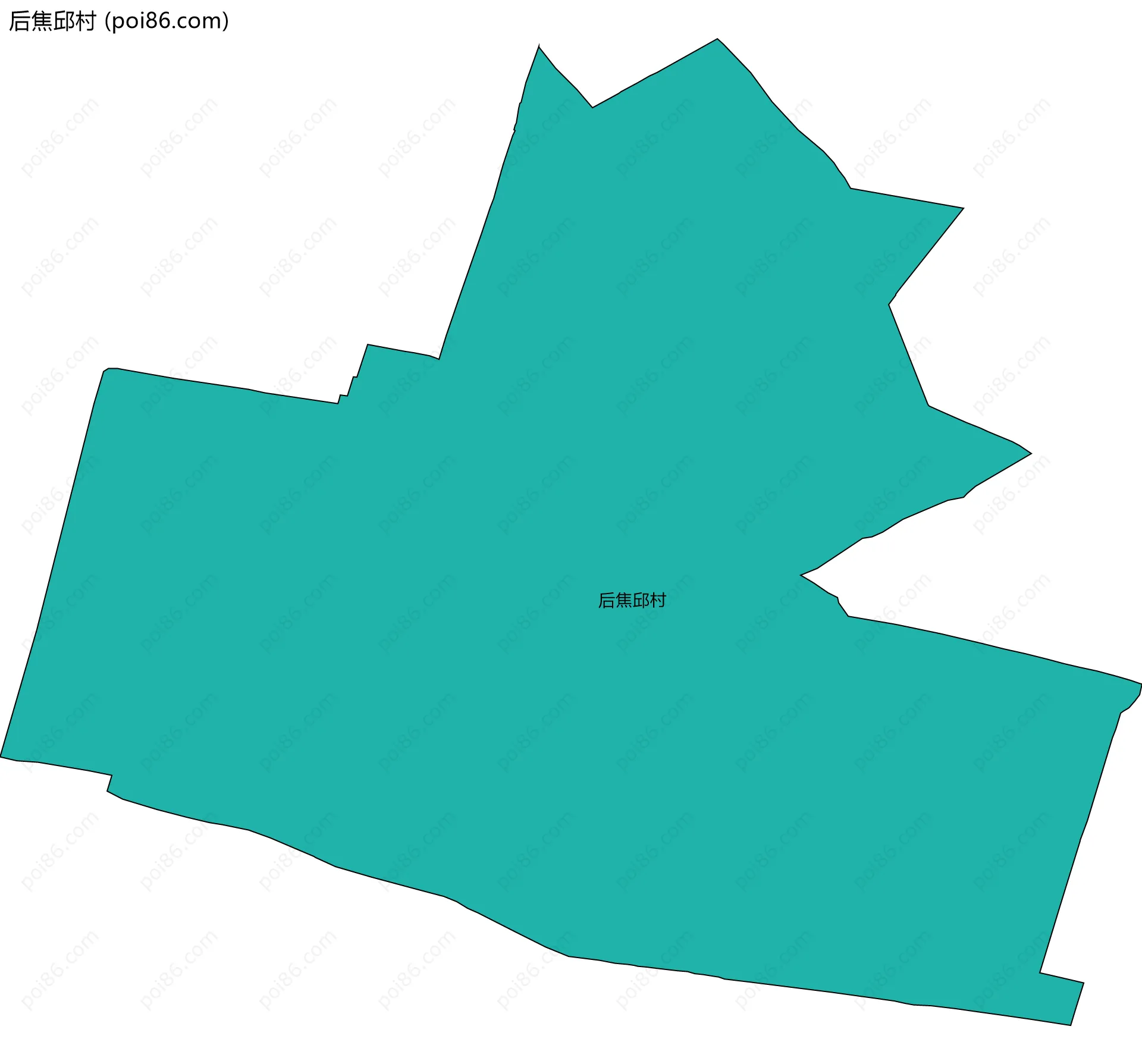 后焦邱村边界地图