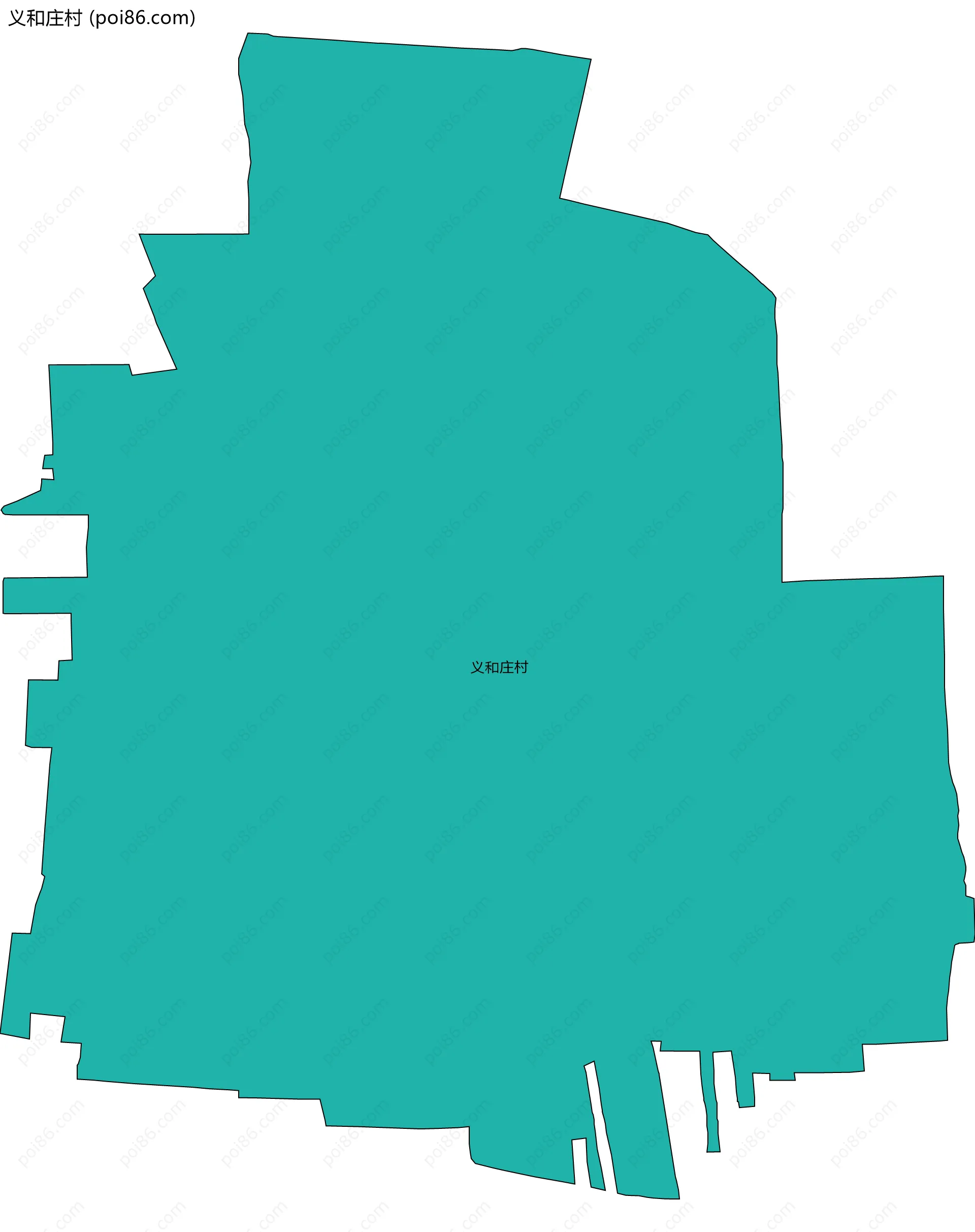 义和庄村边界地图