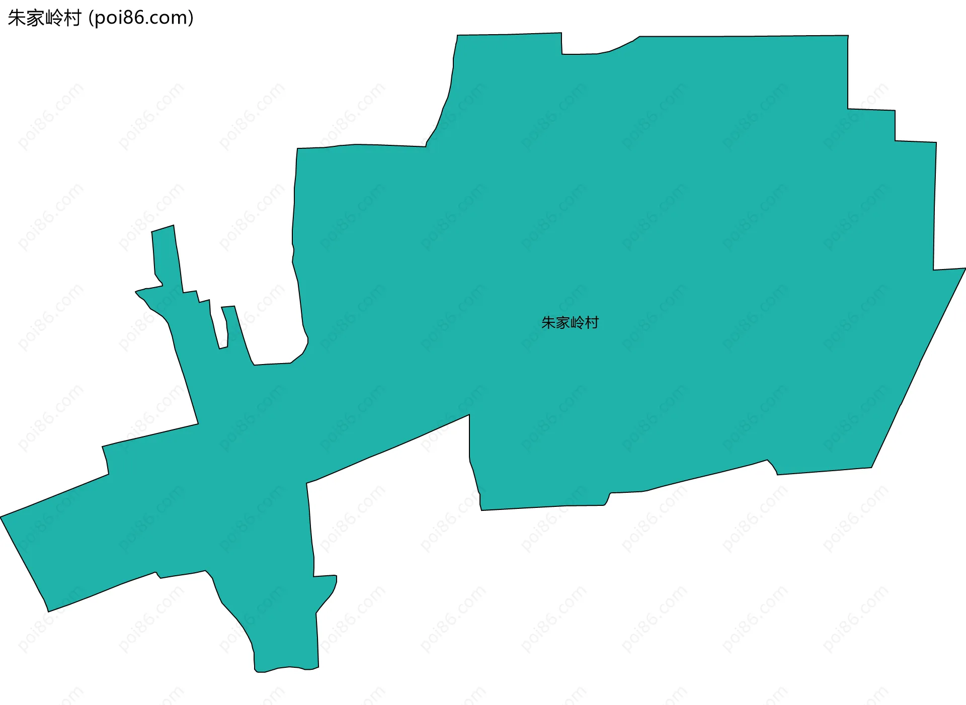 朱家岭村边界地图