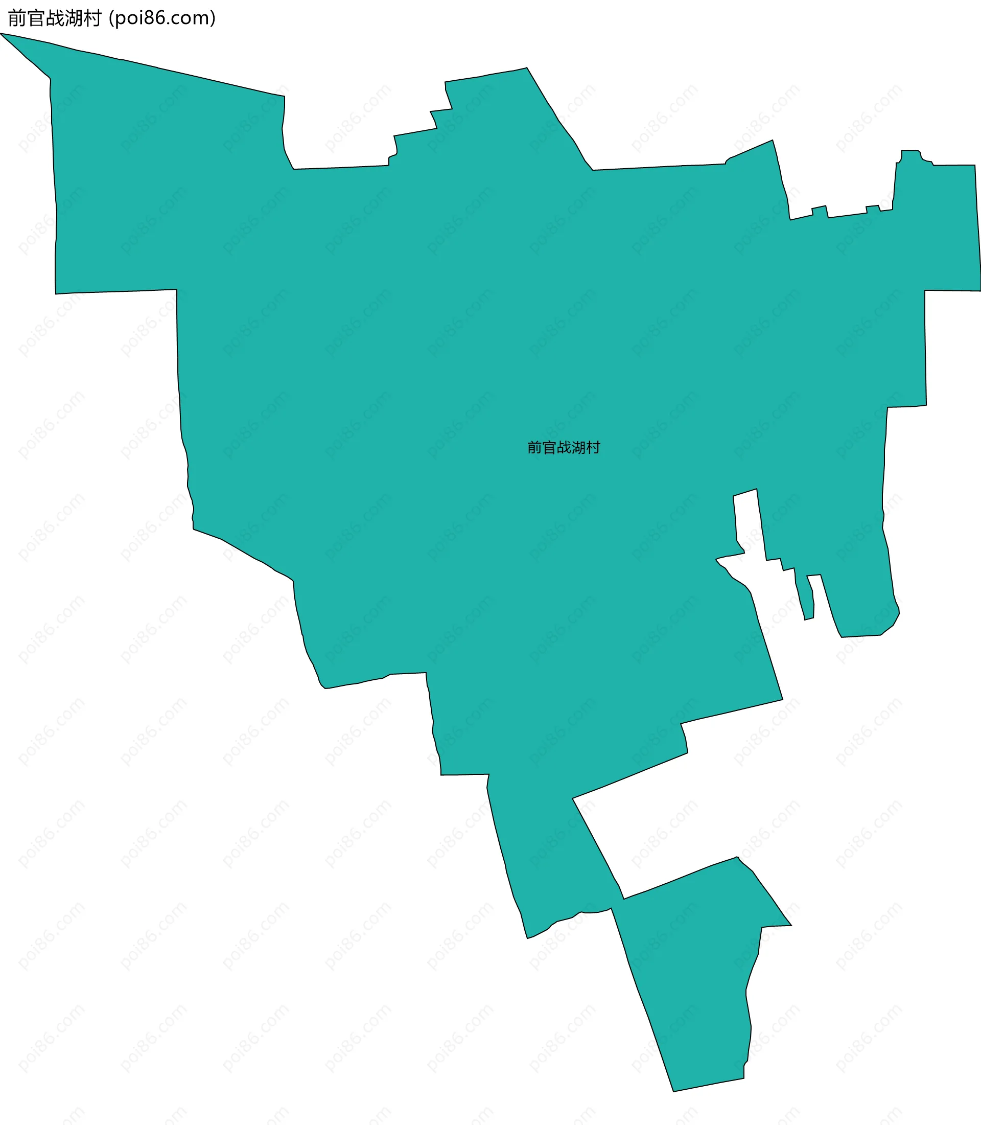 前官战湖村边界地图