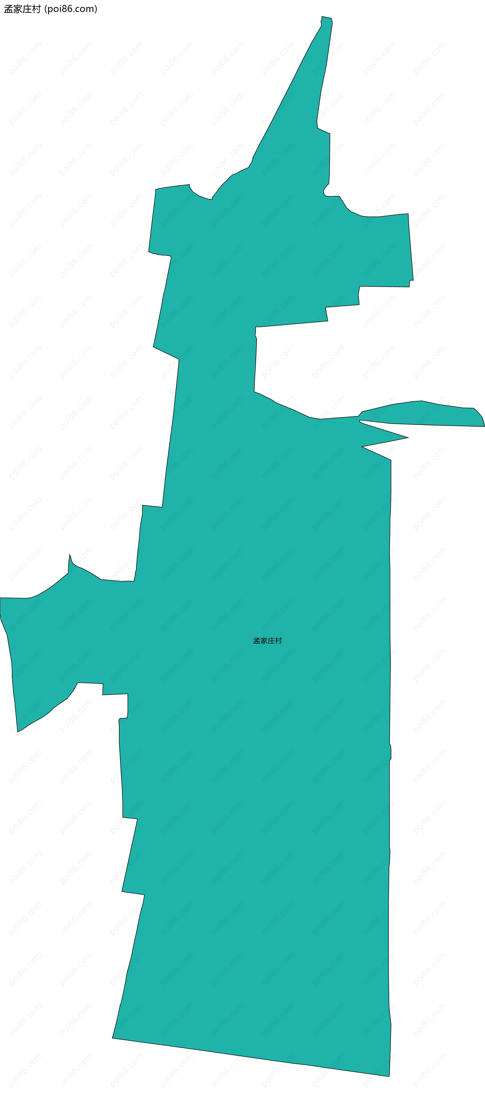 孟家庄村边界地图