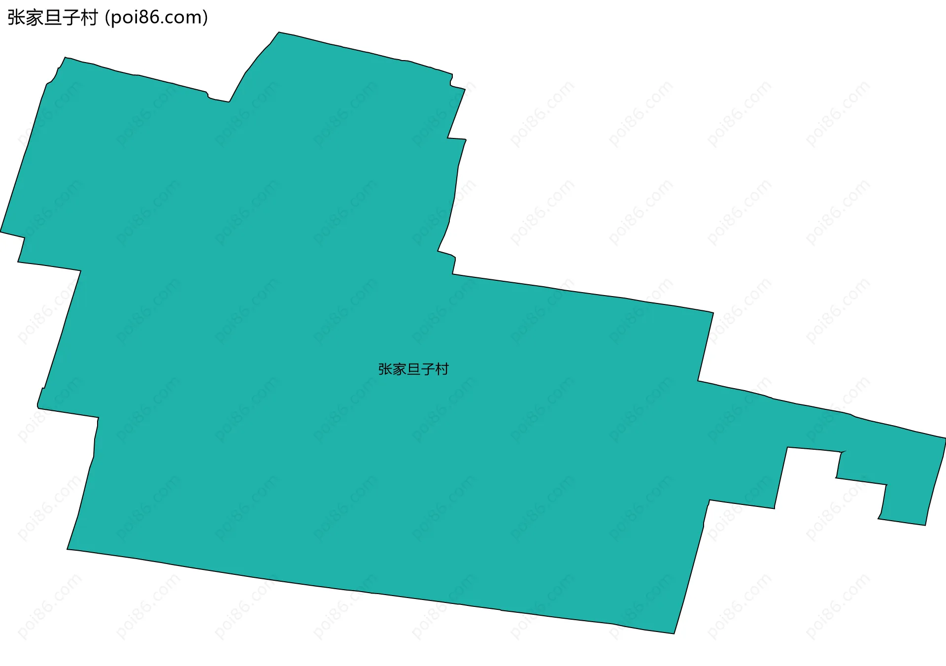 张家旦子村边界地图