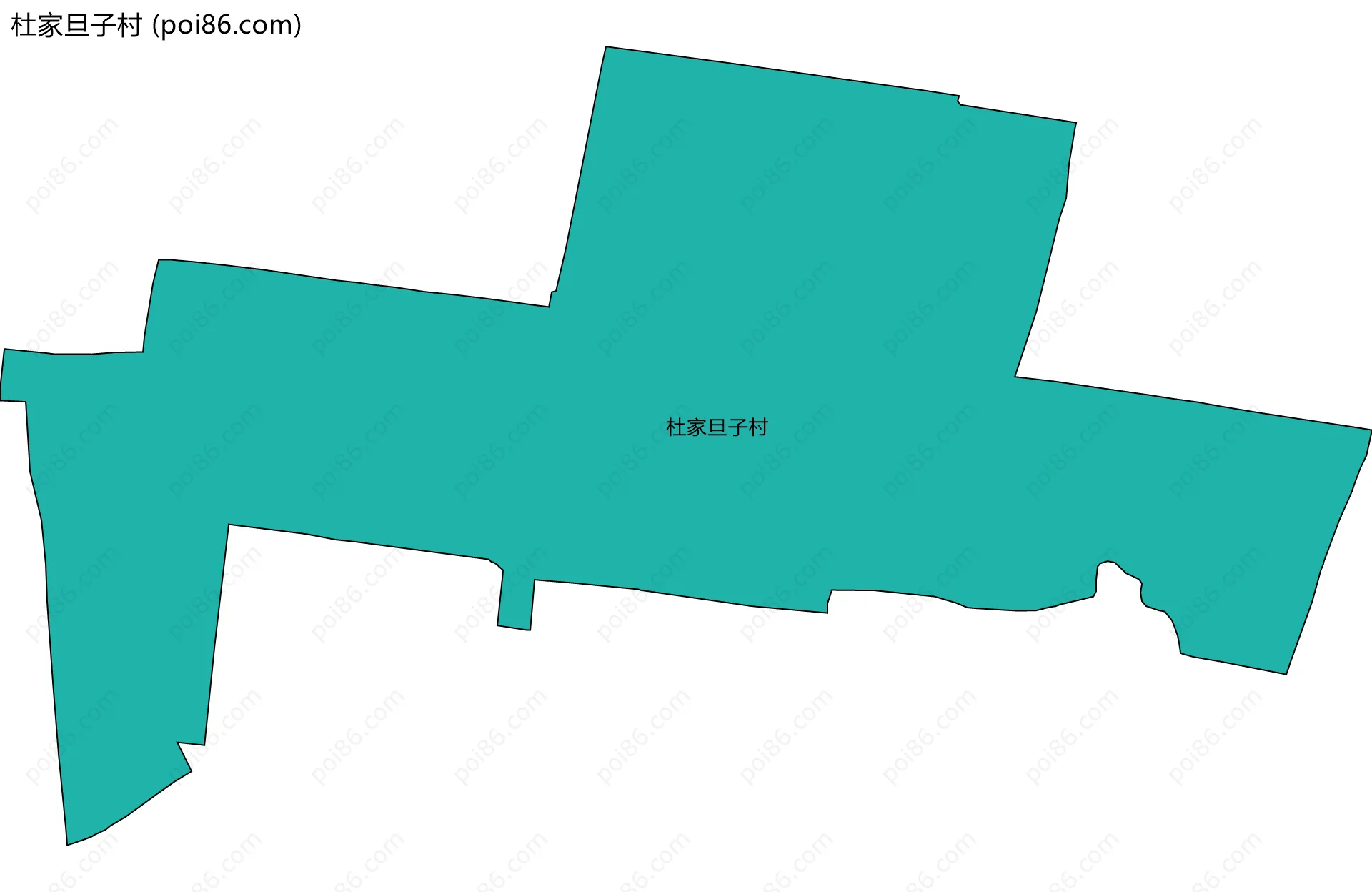 杜家旦子村边界地图