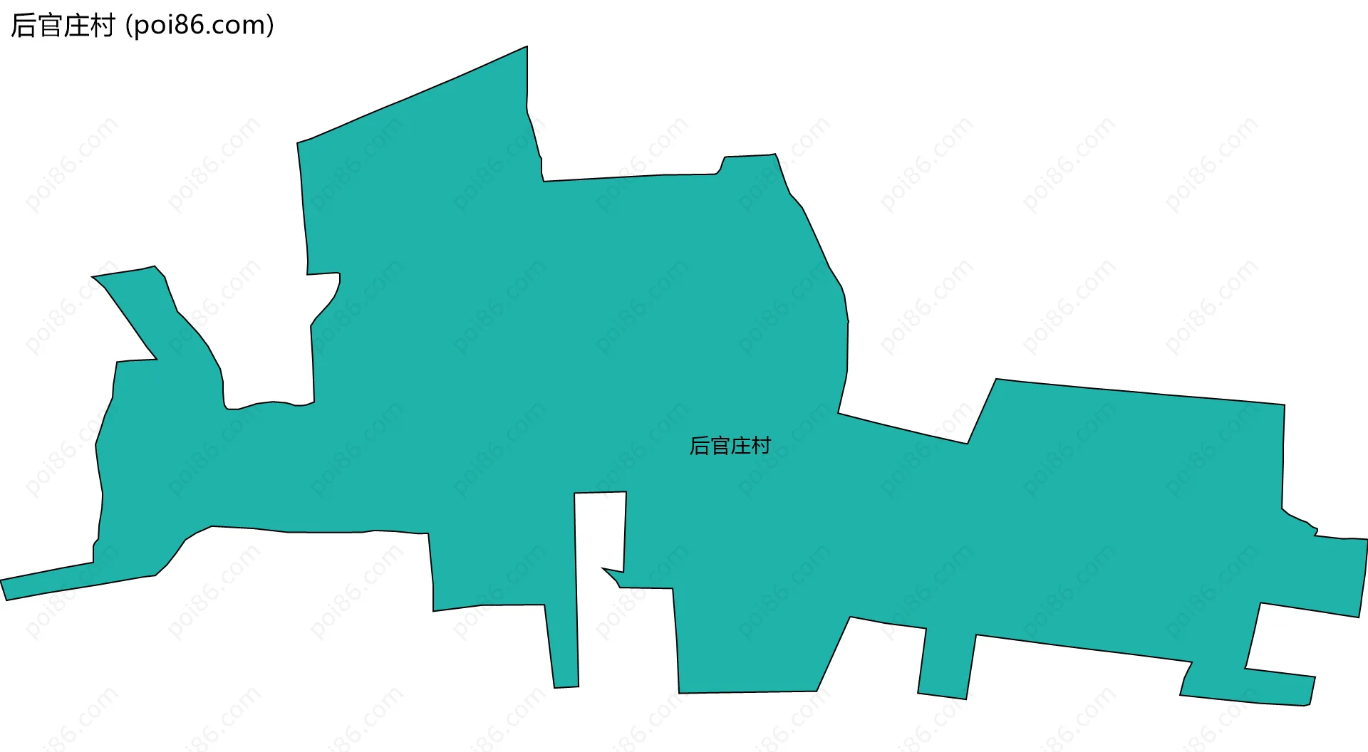后官庄村边界地图